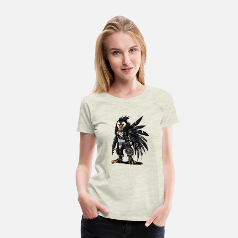 Punkrock Penguin with large feathers