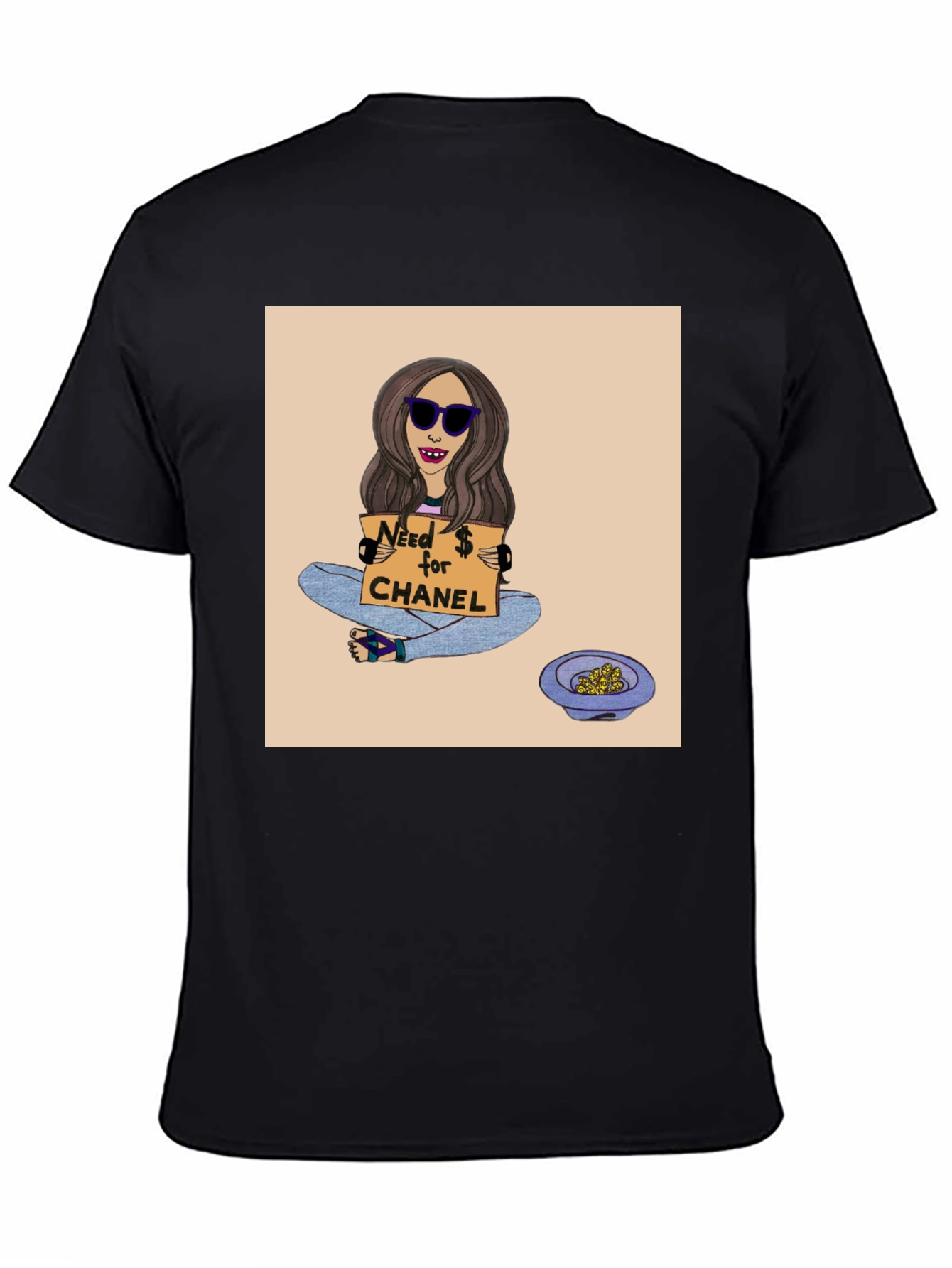 Novelty Graphic Tee: Need $ for Chanel