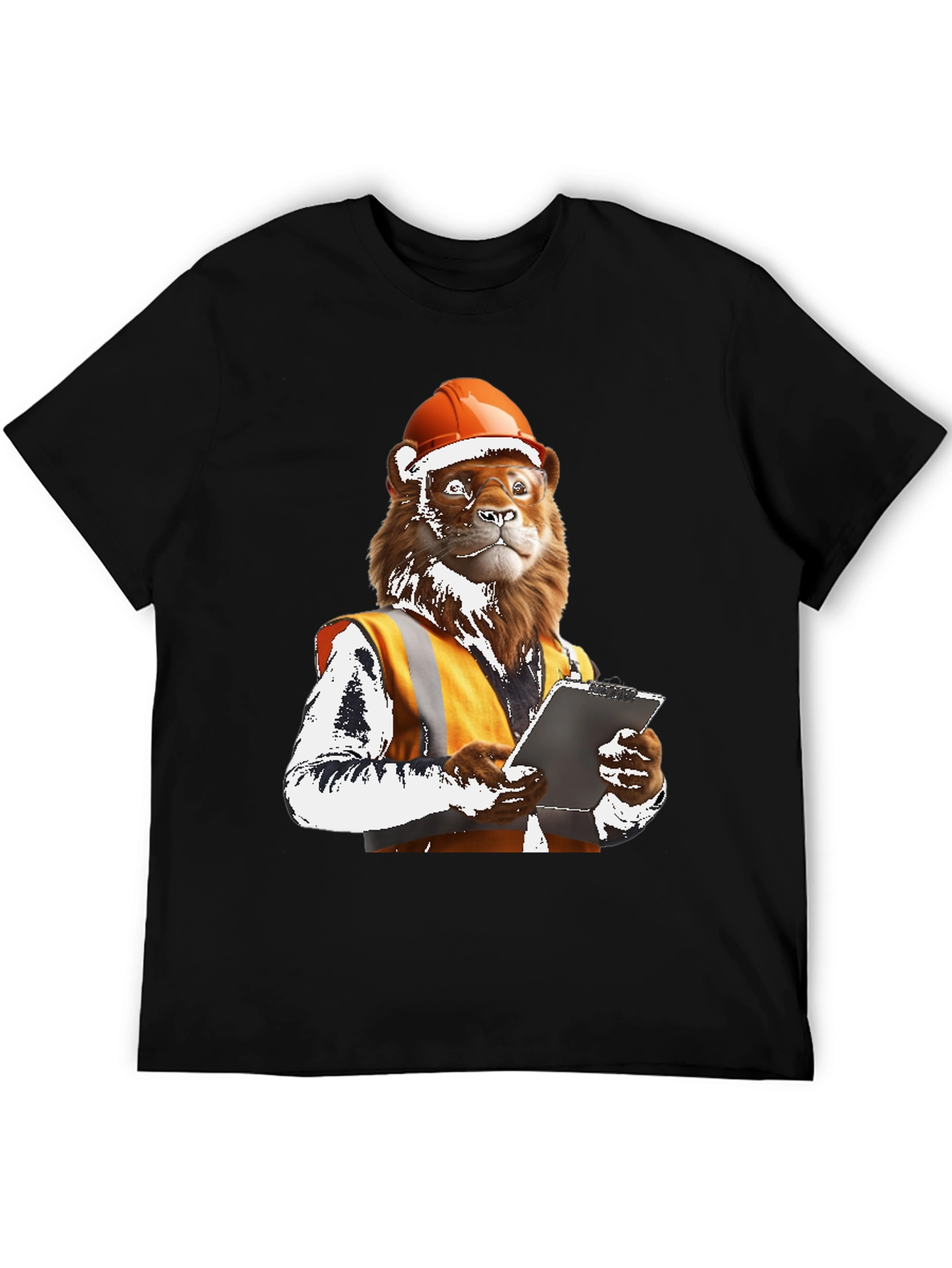Lion Construction Worker Graphic Tee