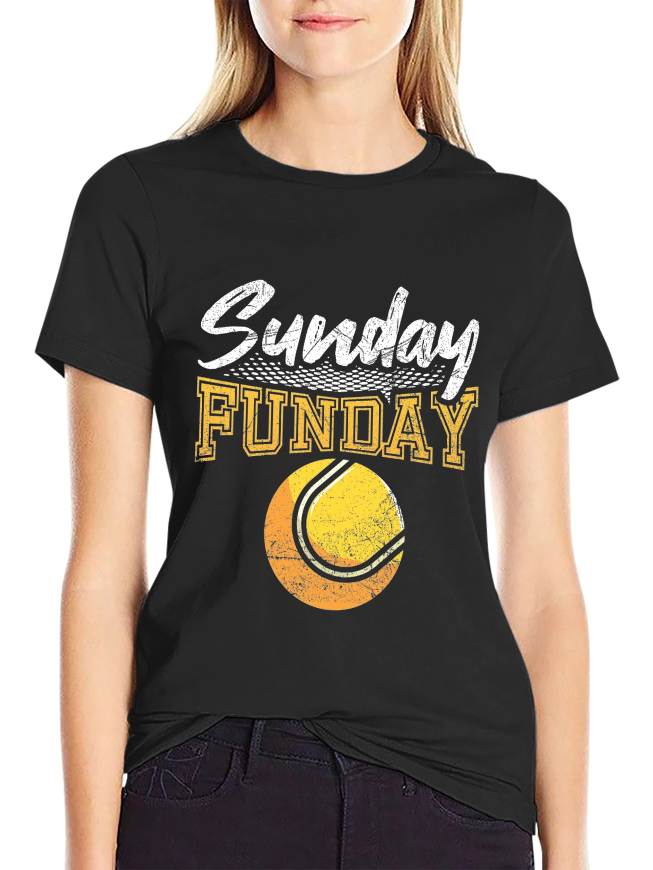 Sunday Funday Tennis Graphic T-Shirt