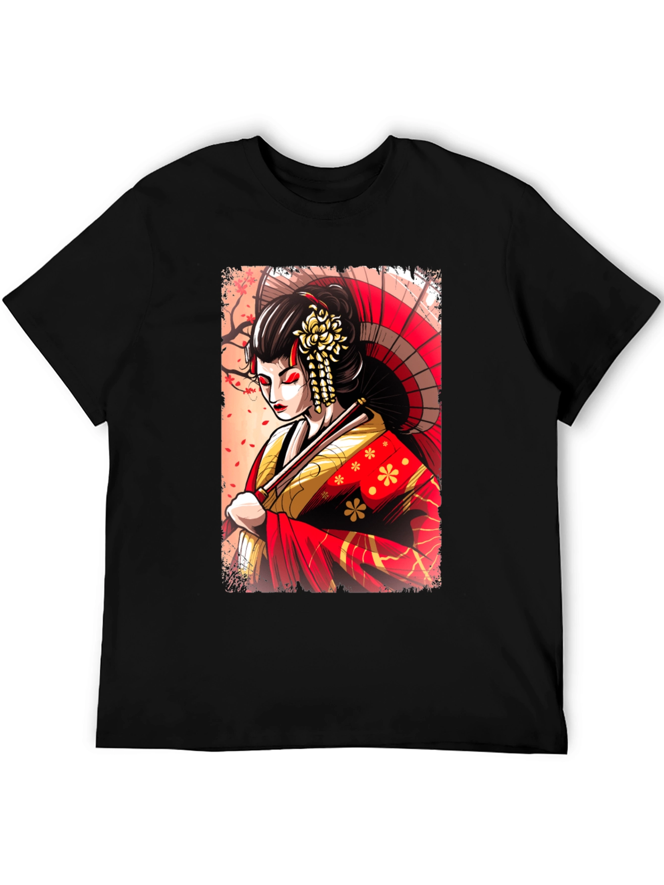 Geisha Graphic T-Shirt - Unique Japanese Art Tee