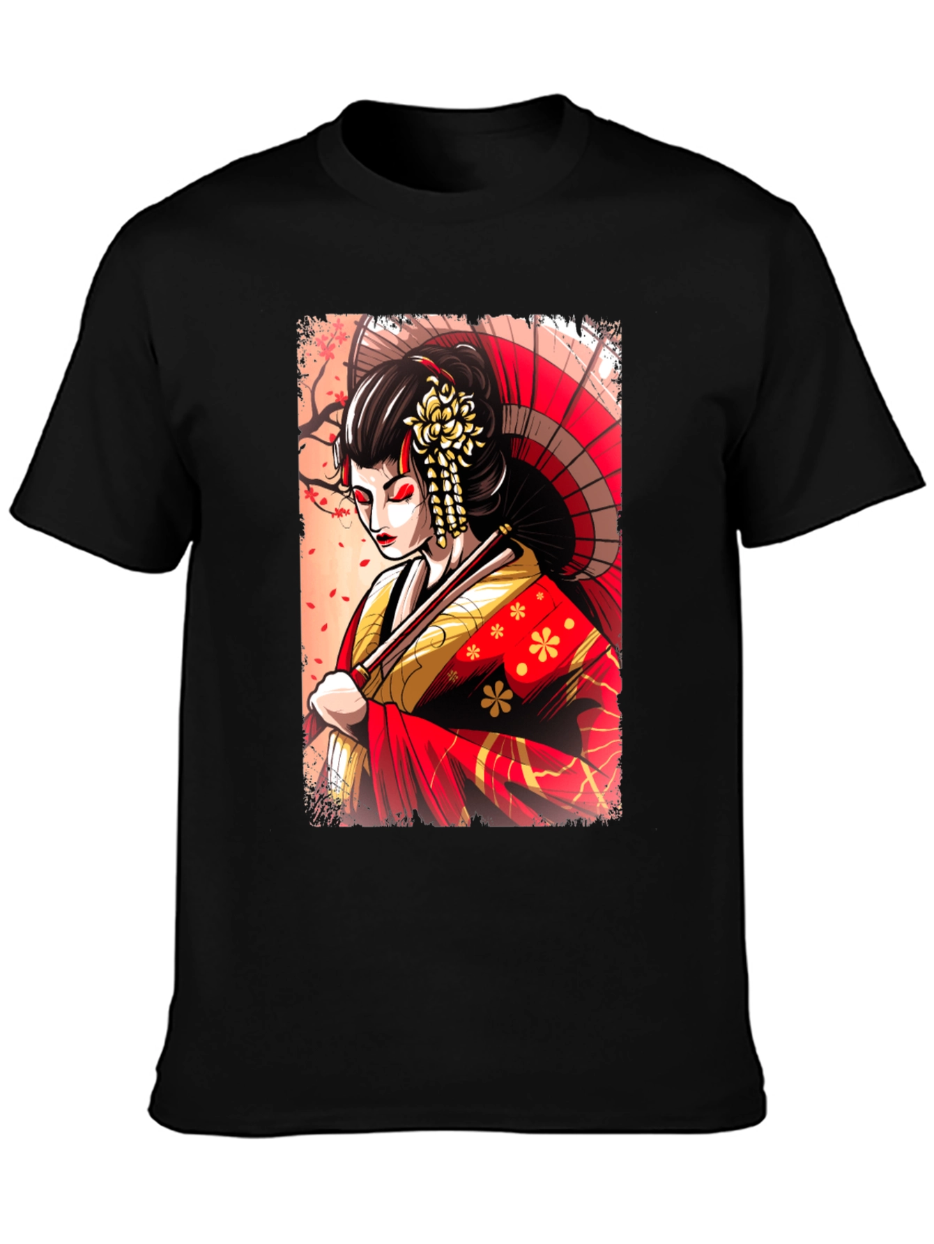 Geisha Graphic T-Shirt - Unique Japanese Art Tee