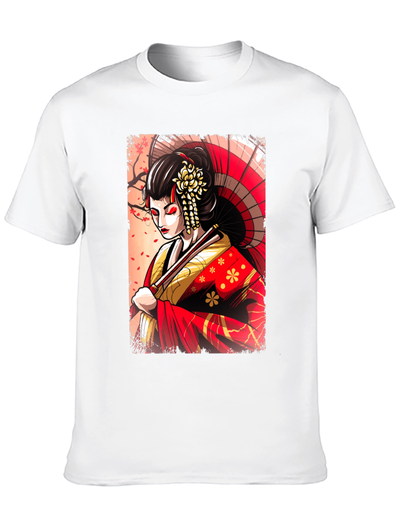 Geisha Graphic T-Shirt - Unique Japanese Art Tee