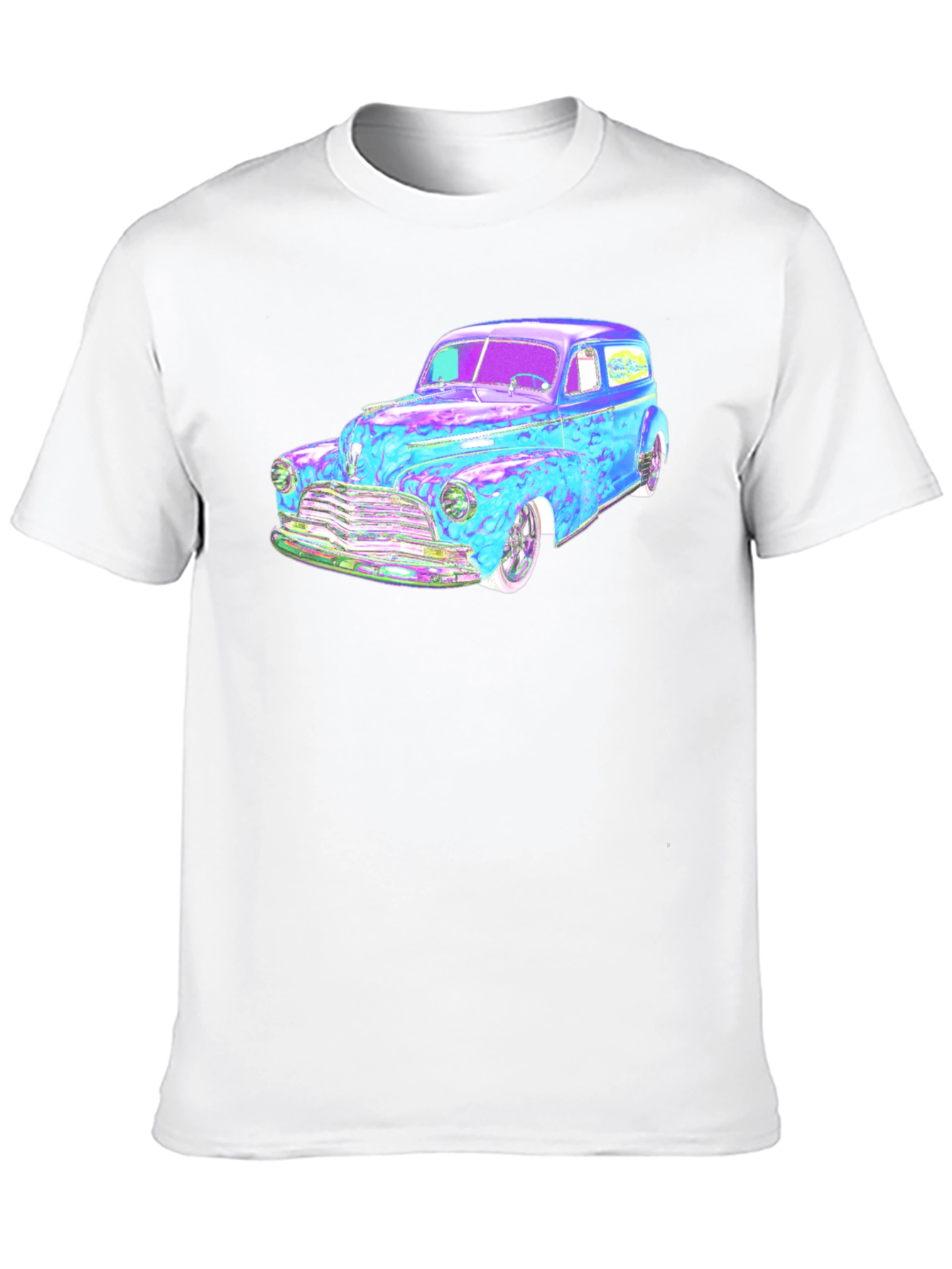 Classic Car Graphic Tee - Black Cotton Blend