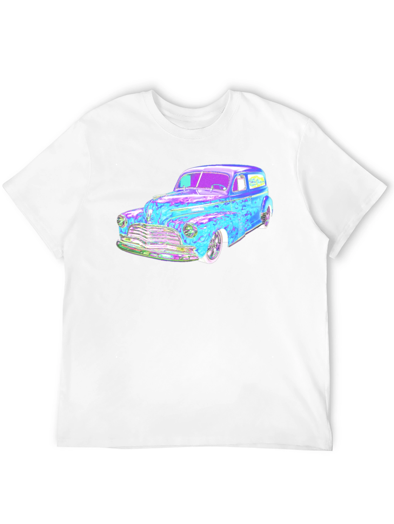 Classic Car Graphic Tee - Black Cotton Blend