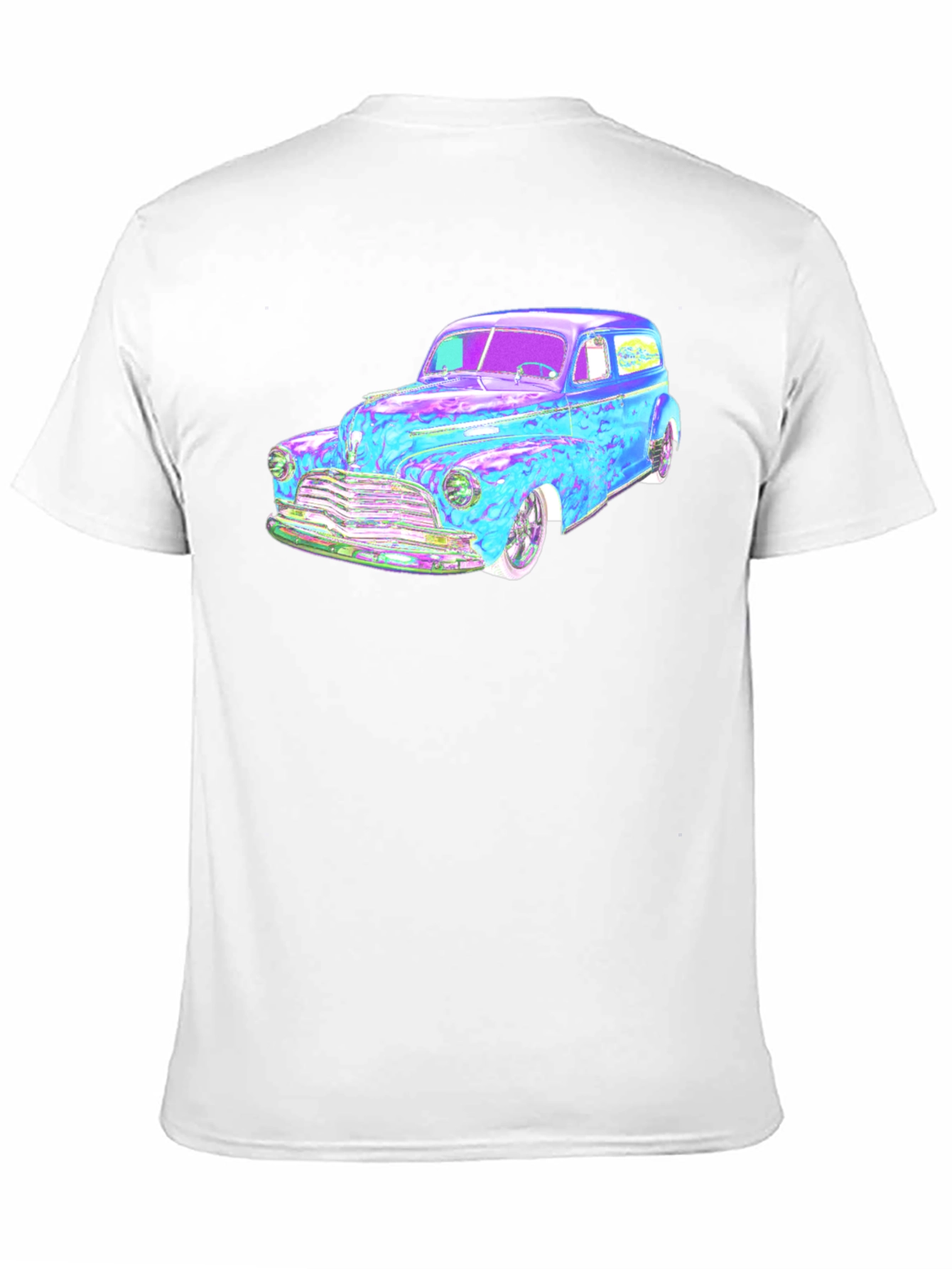 Classic Car Graphic Tee - Black Cotton Blend