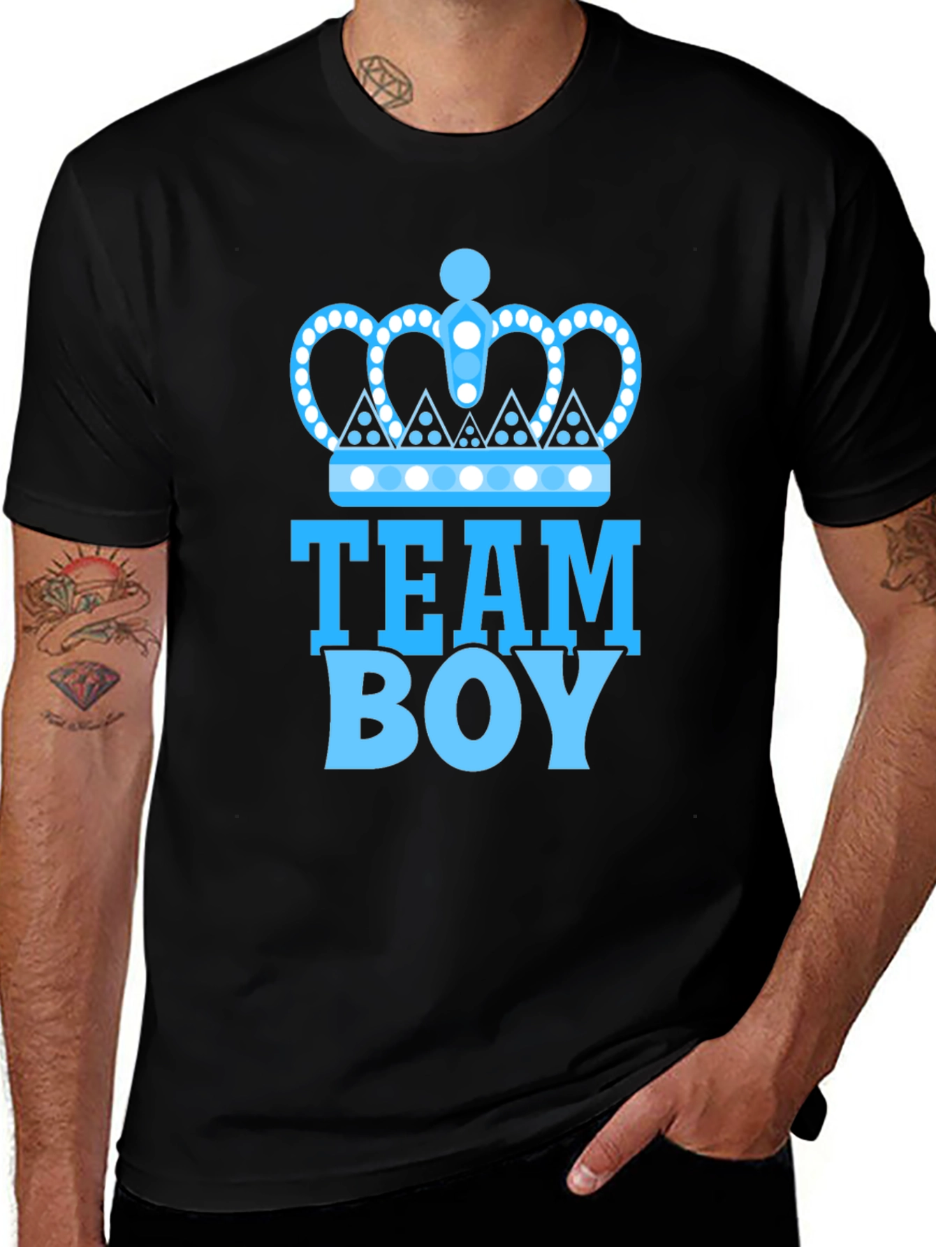 Team Boy Blue Crown Baby Shower T-Shirt