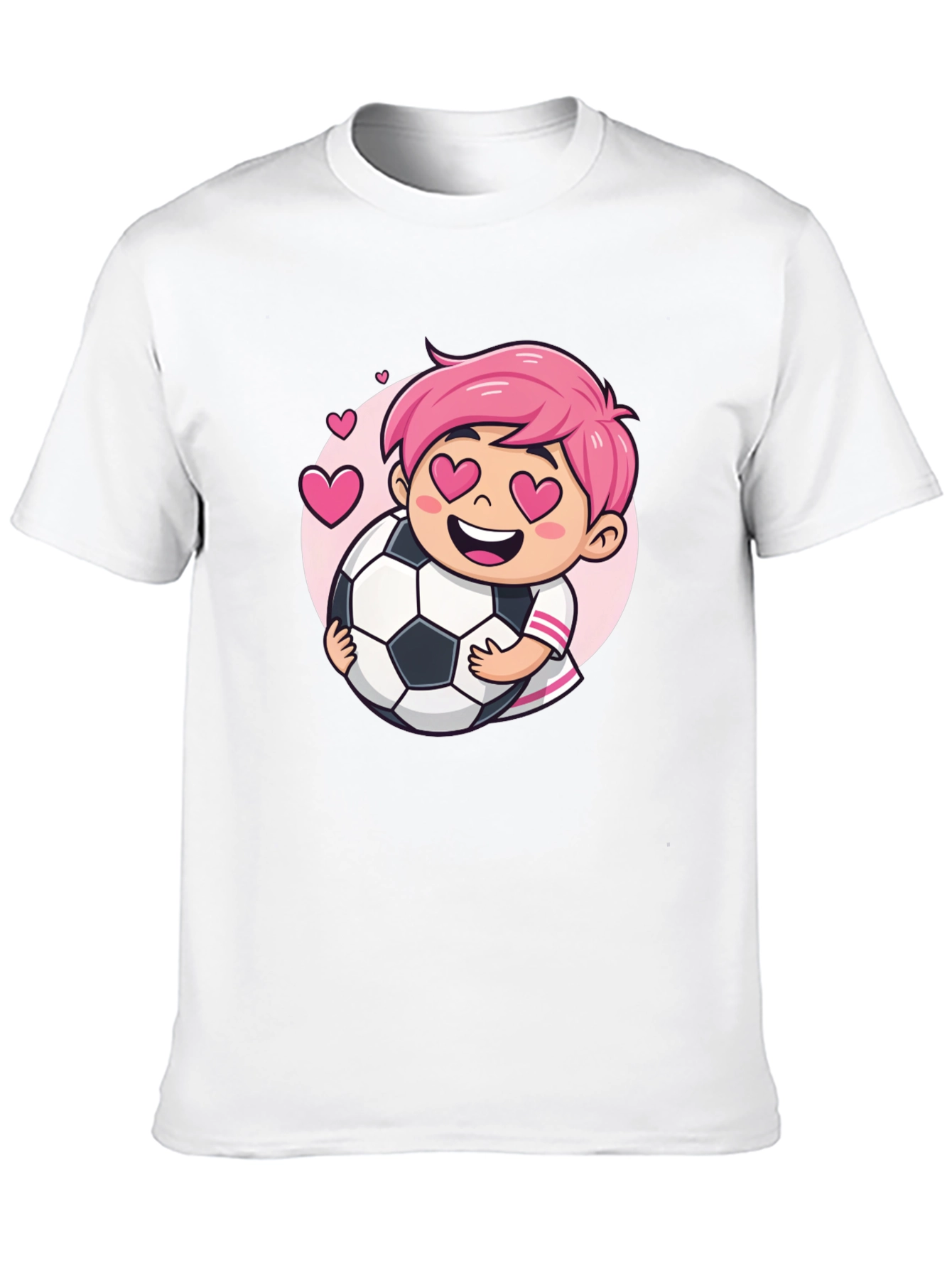 Boy Soccer Love Black T-Shirt