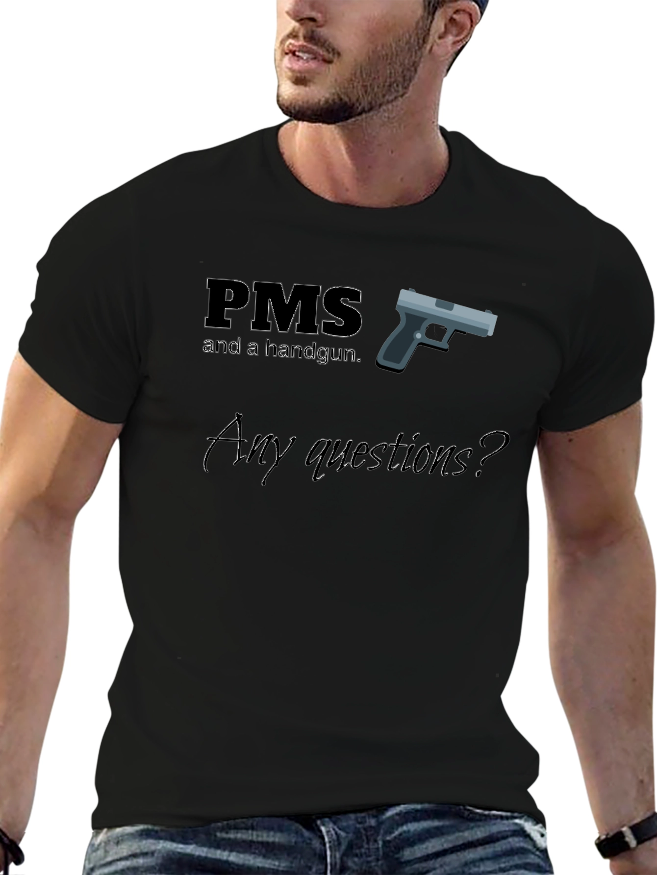 PMS Handgun Funny T-Shirt