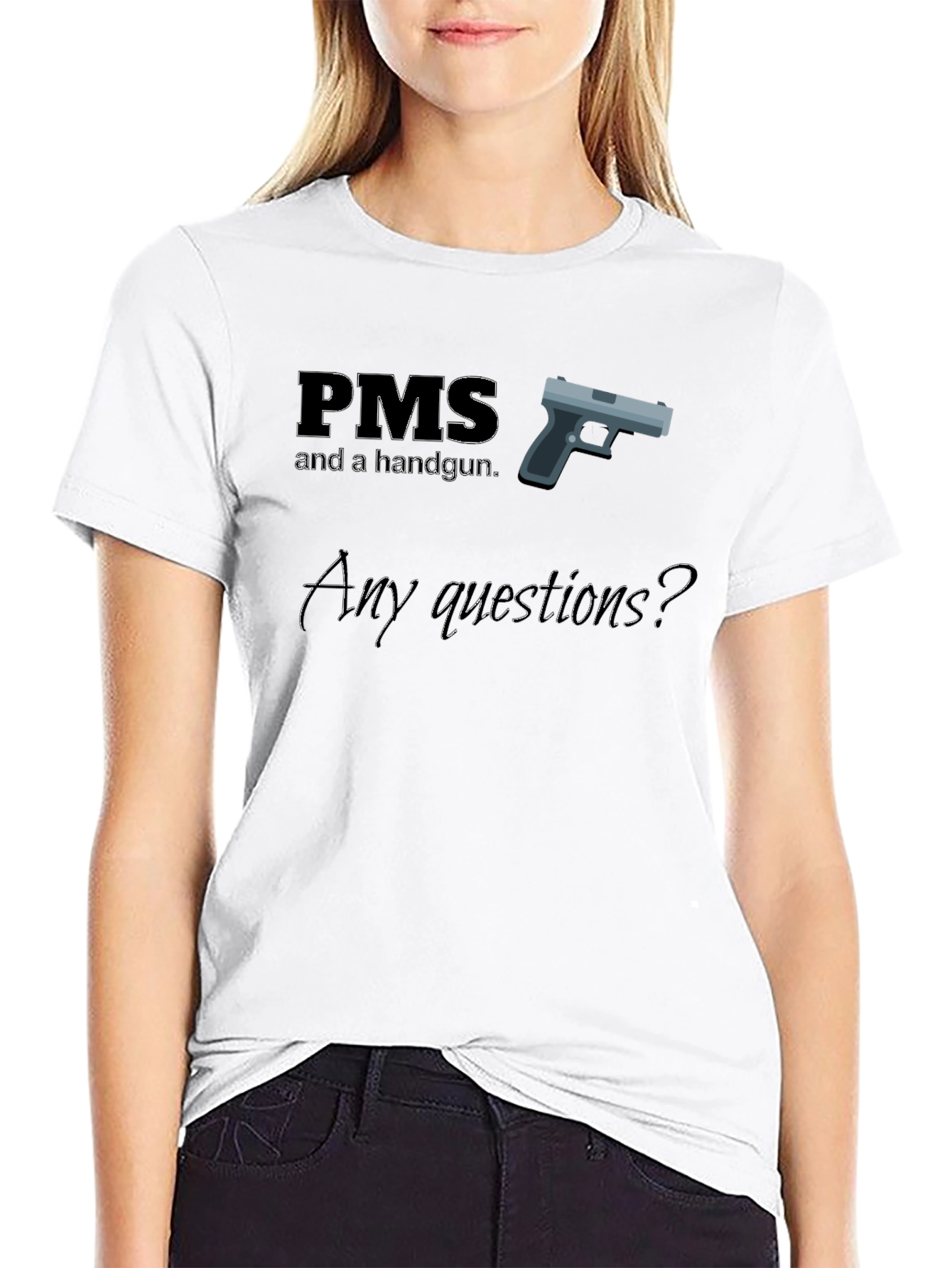 PMS Handgun Funny T-Shirt