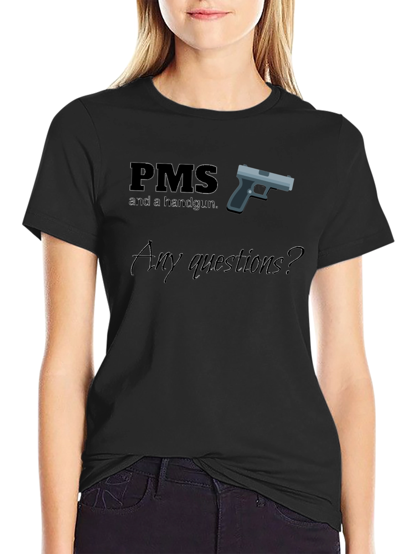 PMS Handgun Funny T-Shirt