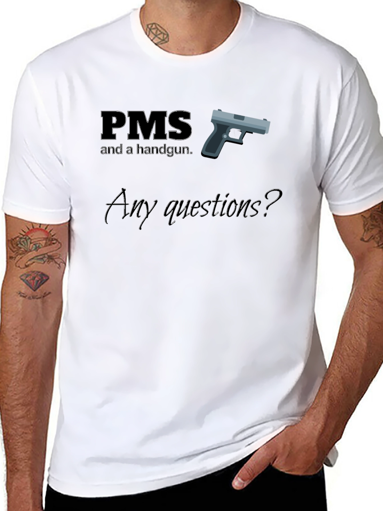 PMS Handgun Funny T-Shirt