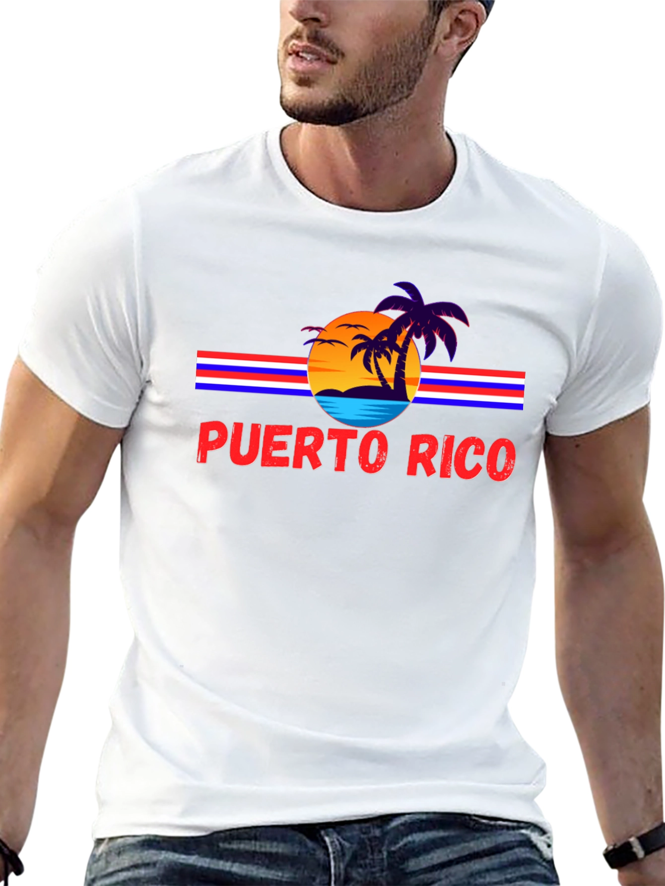 Puerto Rico Retro Sunset T-Shirt