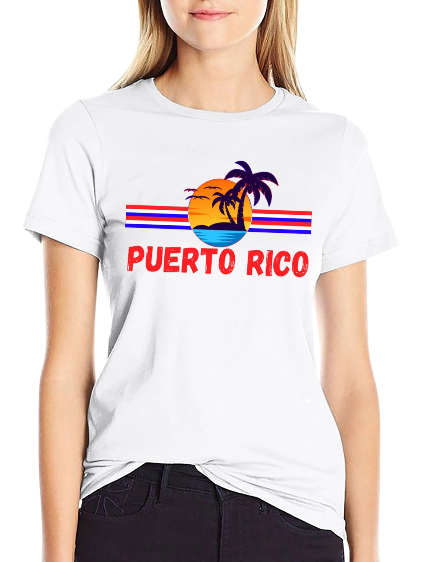 Puerto Rico Retro Sunset T-Shirt