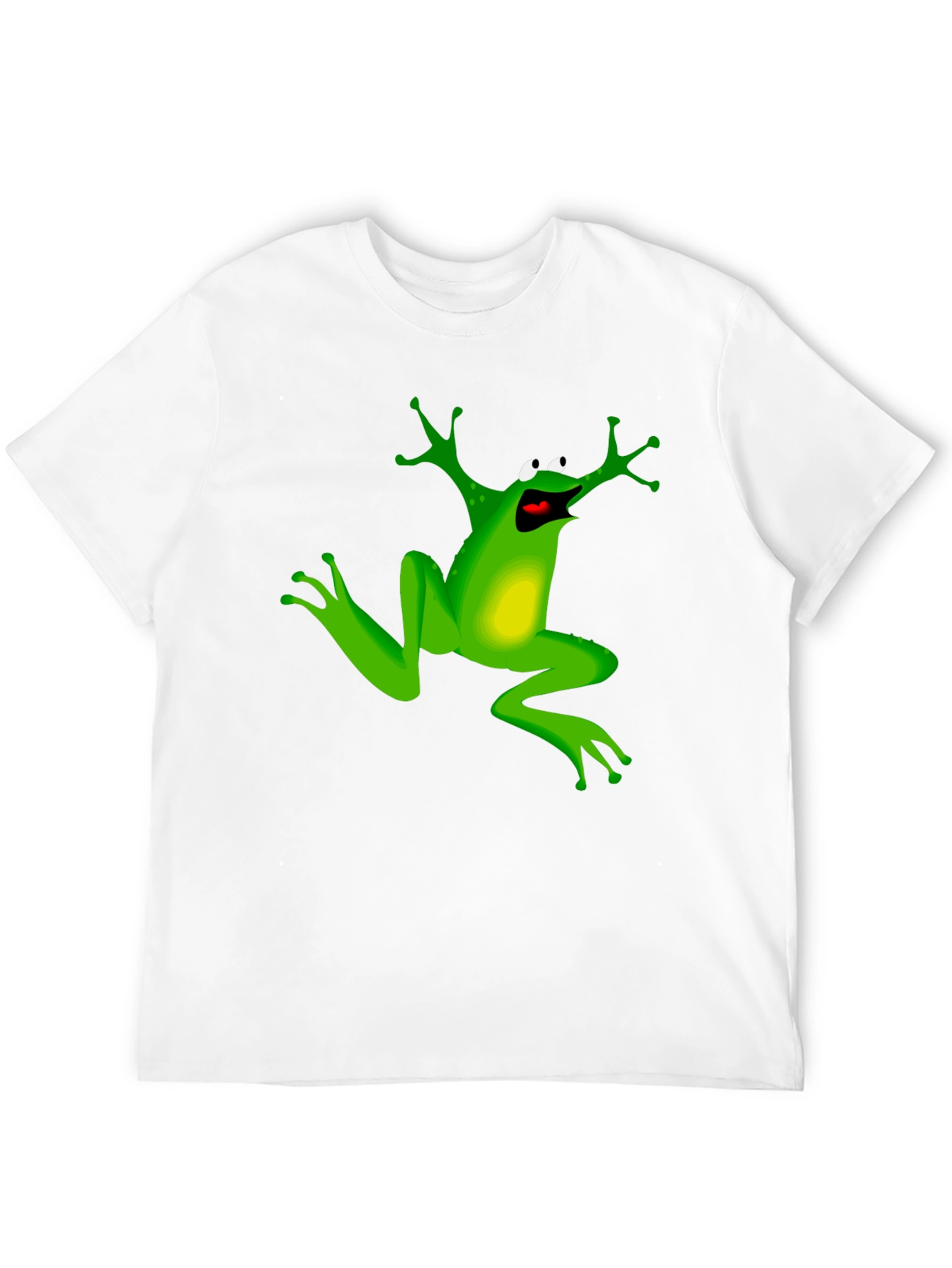 Frog Cartoon Graphic Print Black T-Shirt