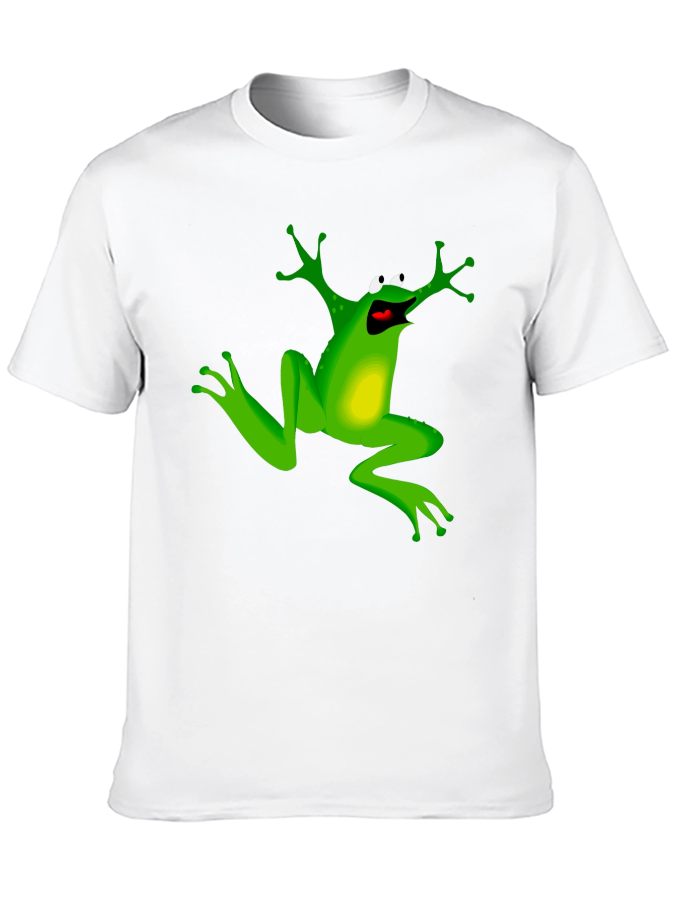 Frog Cartoon Graphic Print Black T-Shirt