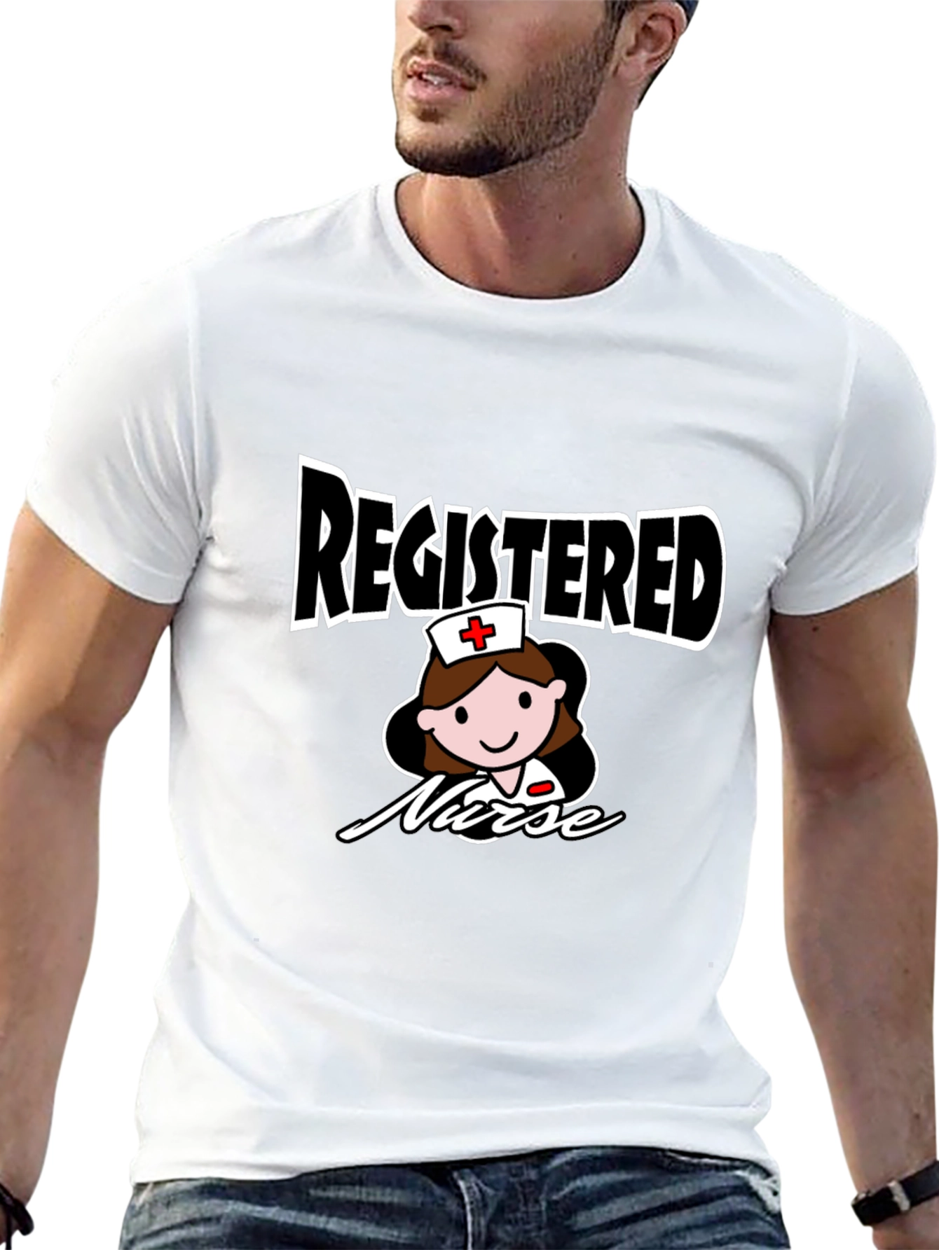 Registered Nurse T-Shirt - Cute Cartoon Design