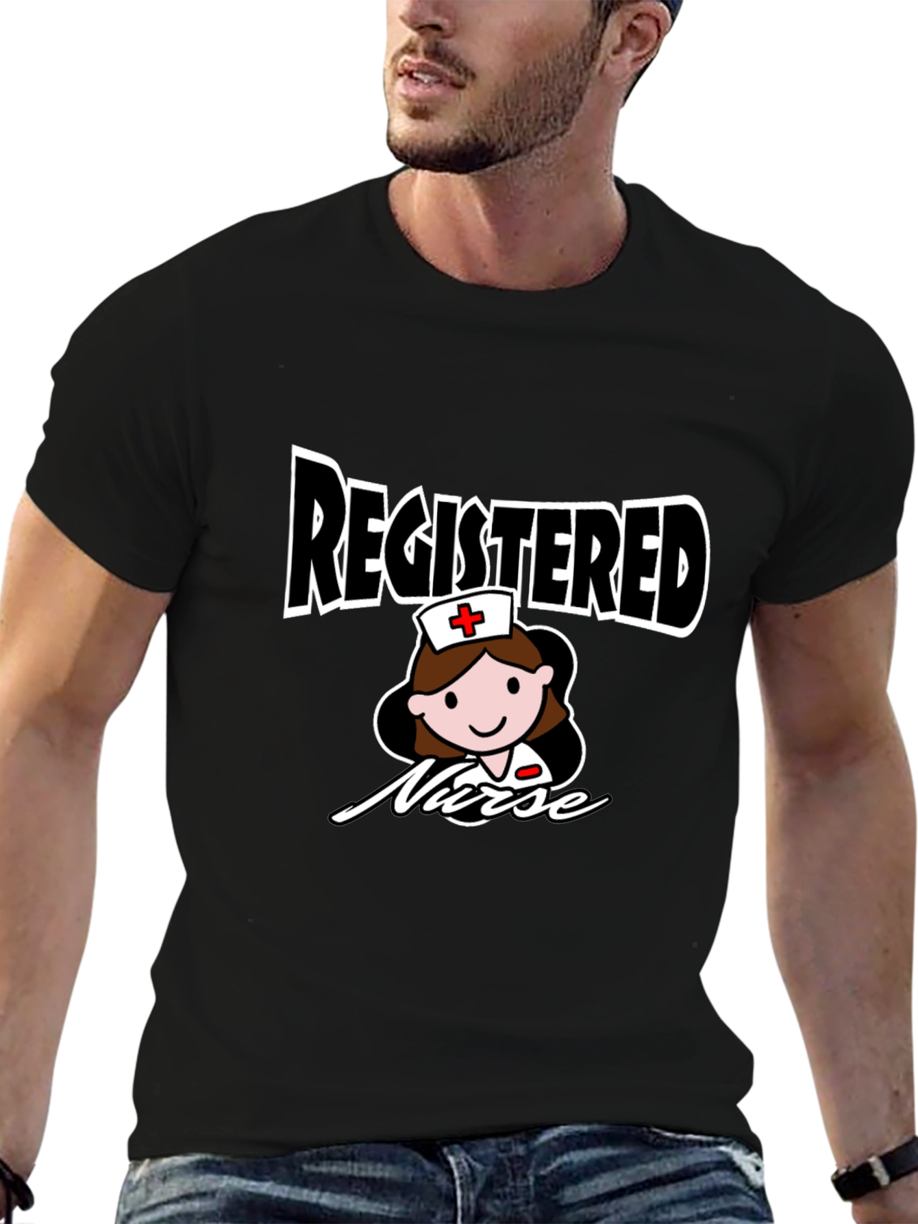 Registered Nurse T-Shirt - Cute Cartoon Design
