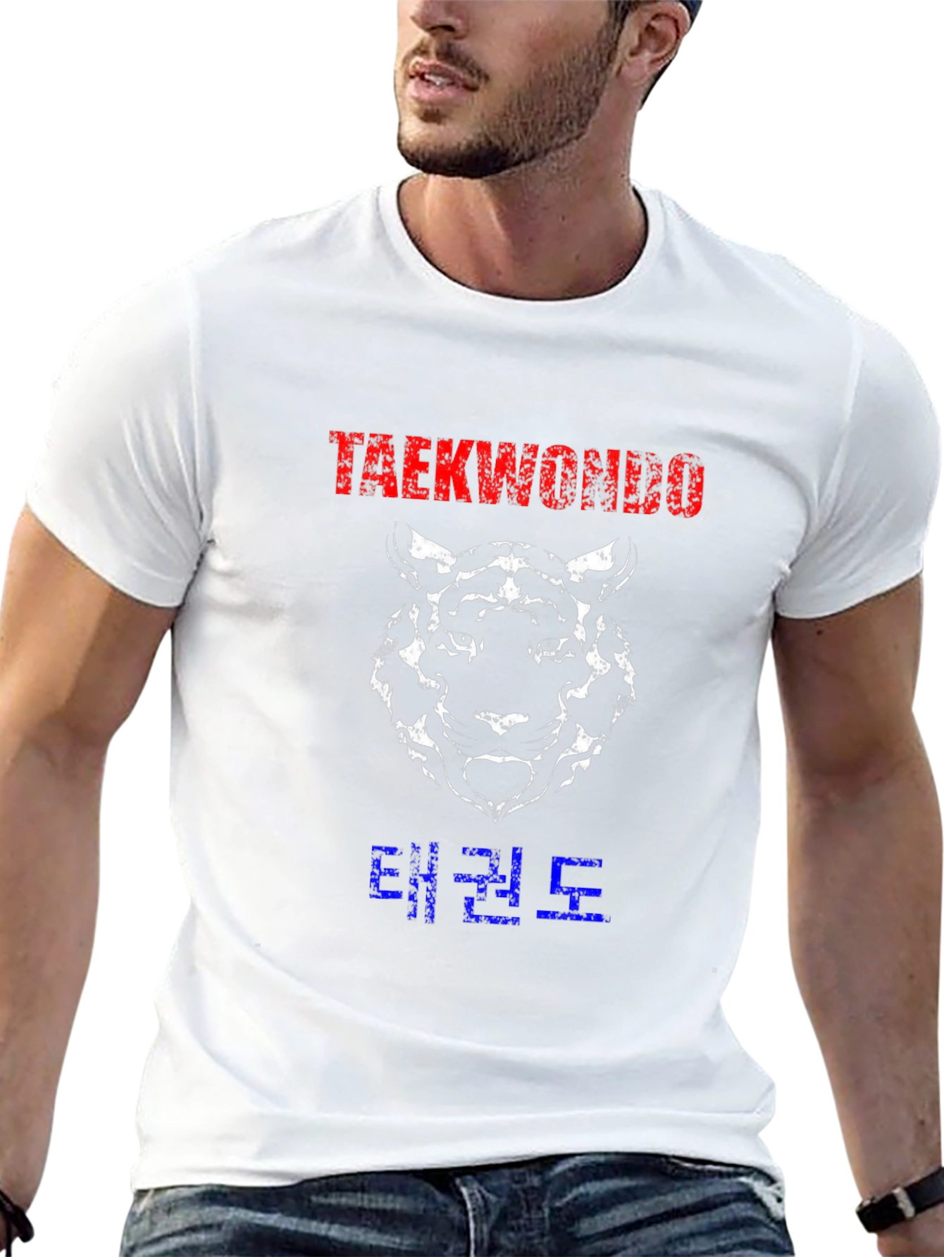 Taekwondo Tiger Graphic Tee - Martial Arts T-Shirt