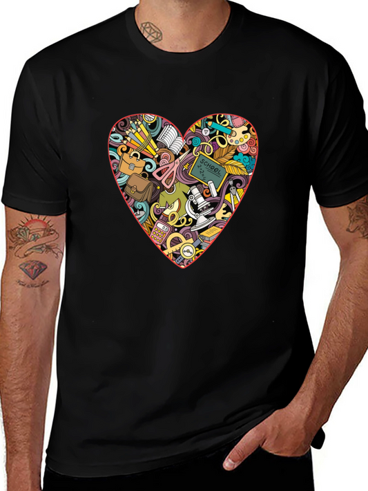 Heart for Education Graphic Tee - Back to School Shirt