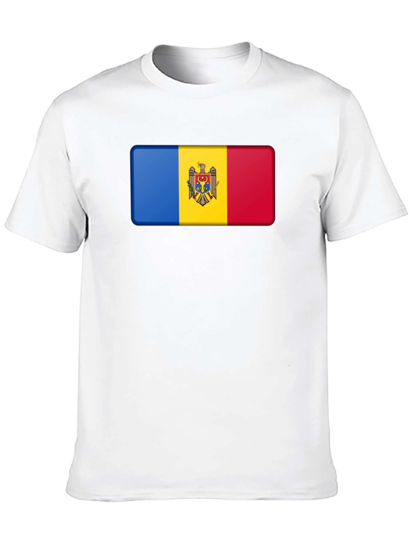 Moldova Flag T-Shirt - Black Cotton Tee