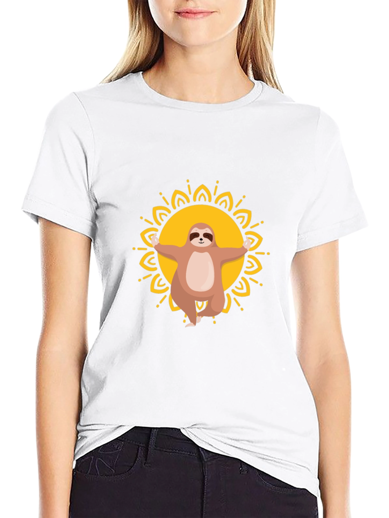Sloth Yoga Graphic Tee - Meditate in Style!