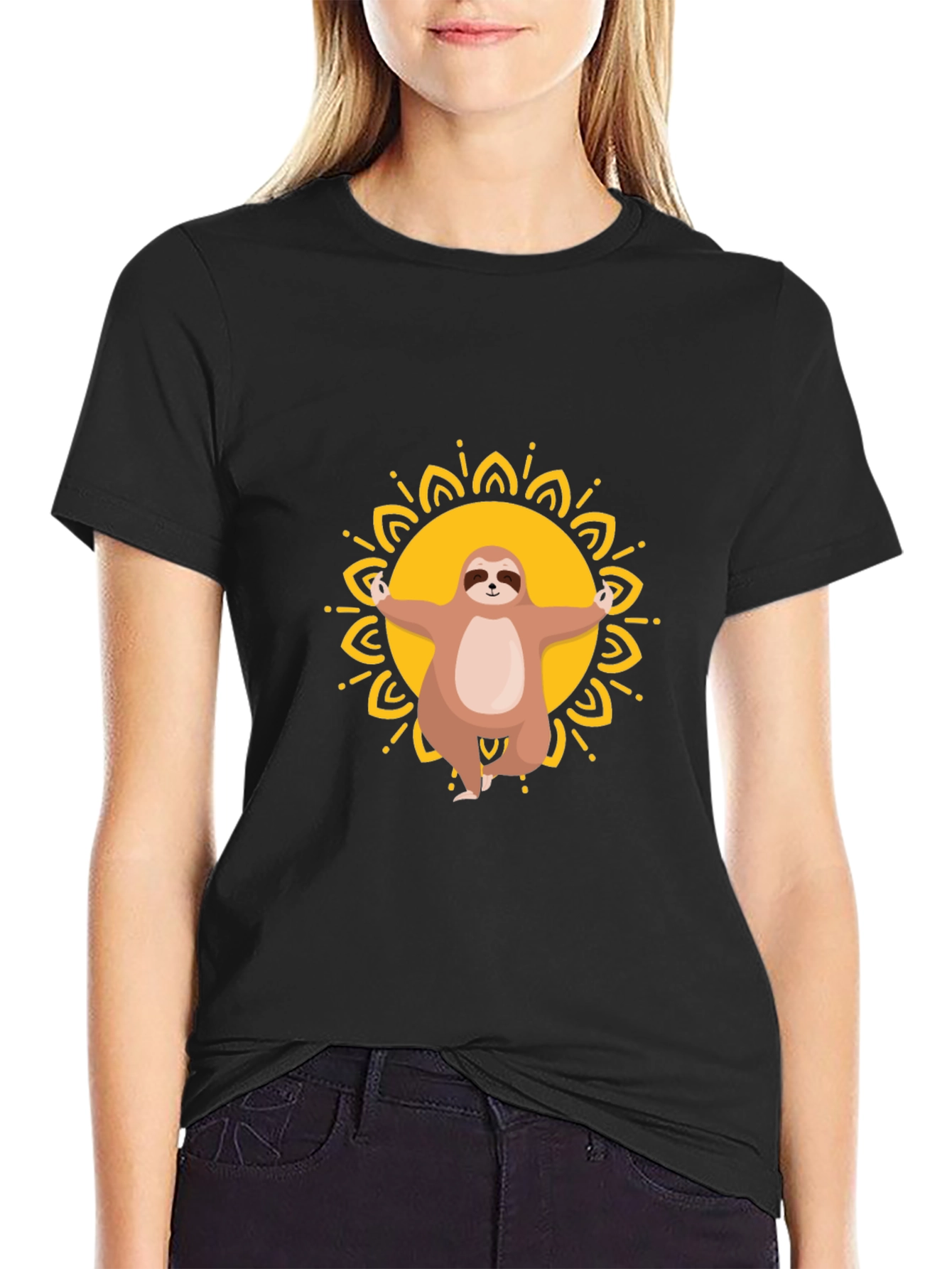 Sloth Yoga Graphic Tee - Meditate in Style!