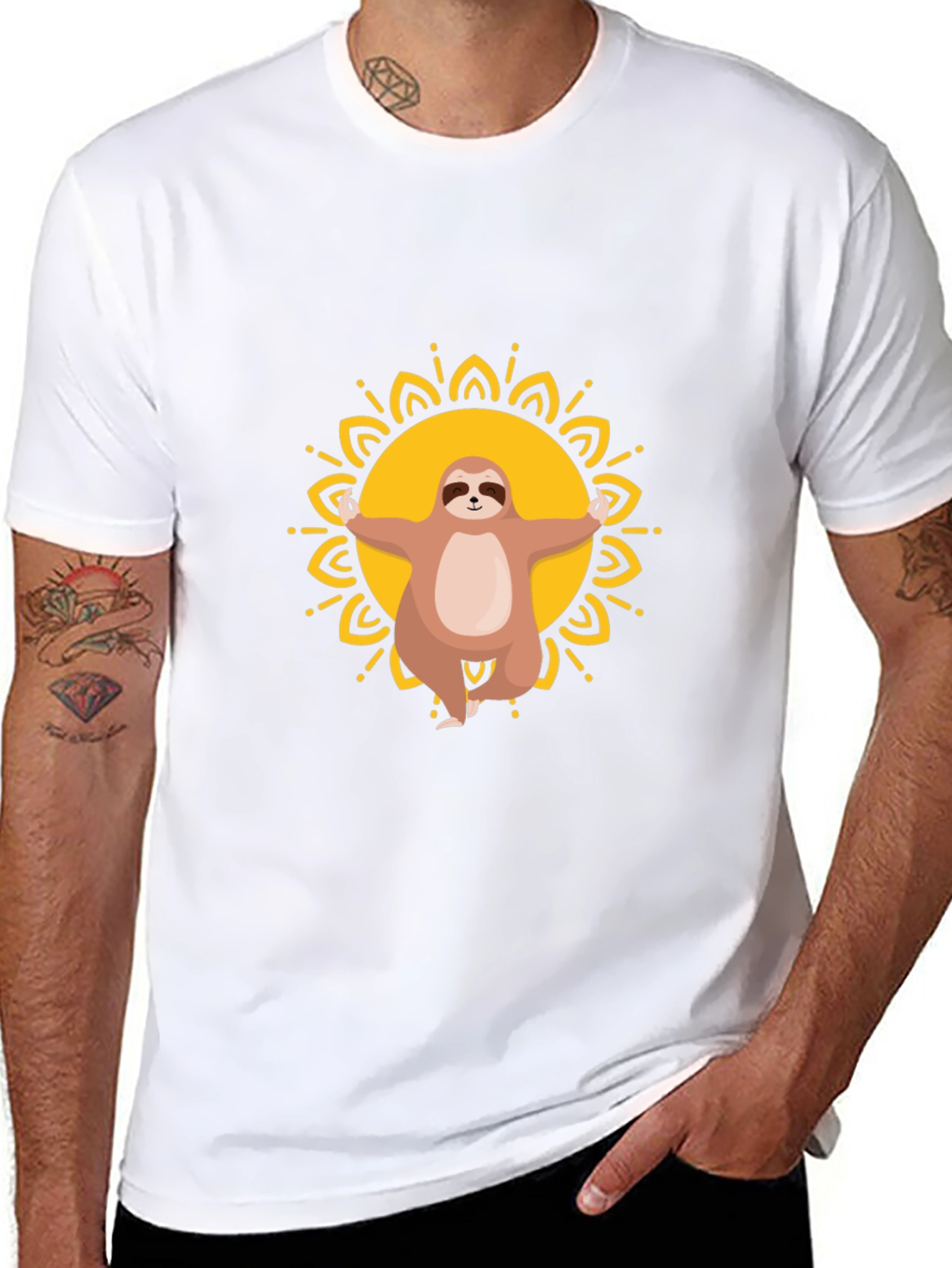 Sloth Yoga Graphic Tee - Meditate in Style!