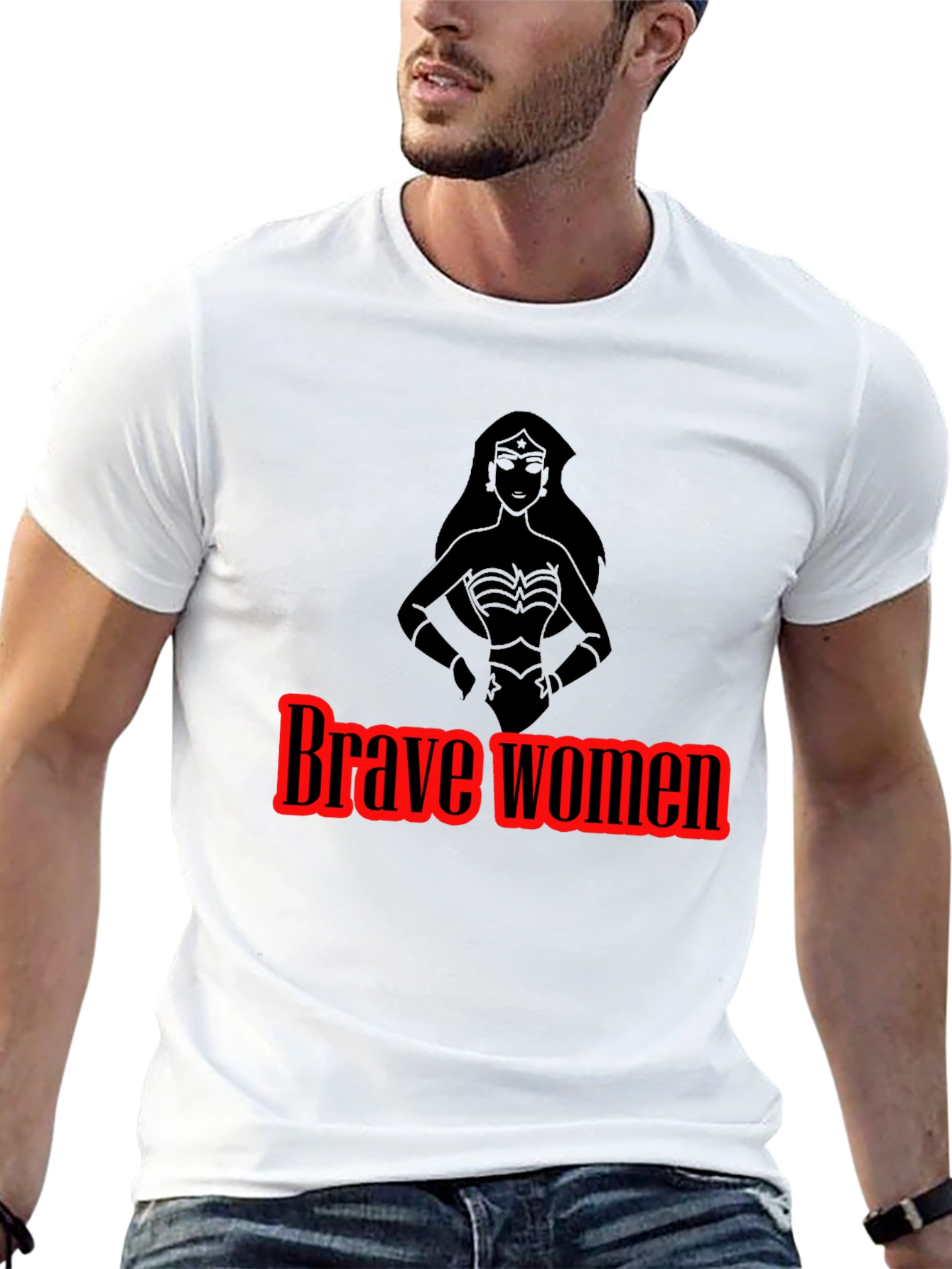 Brave Women Graphic Tee - Black