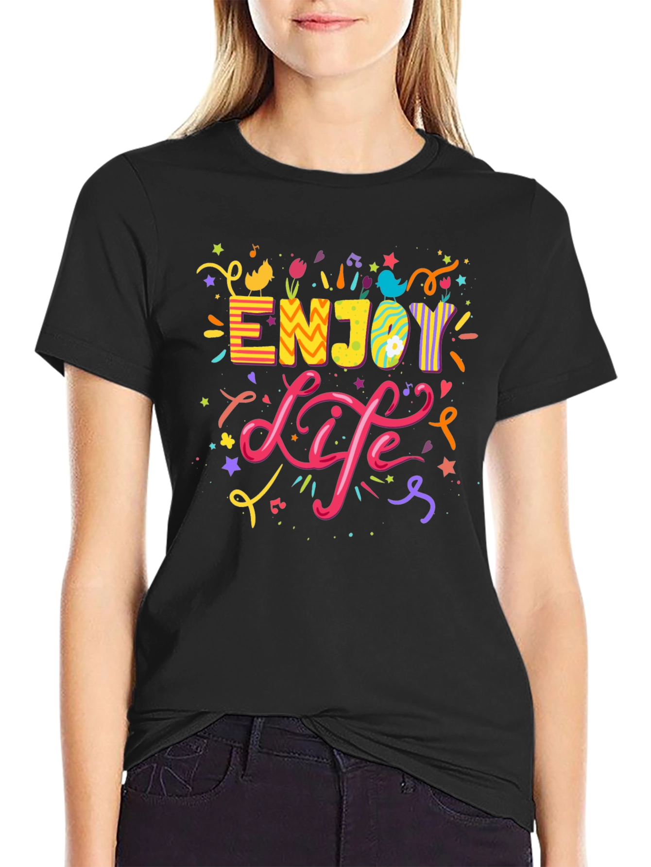 Enjoy Life Black T-Shirt