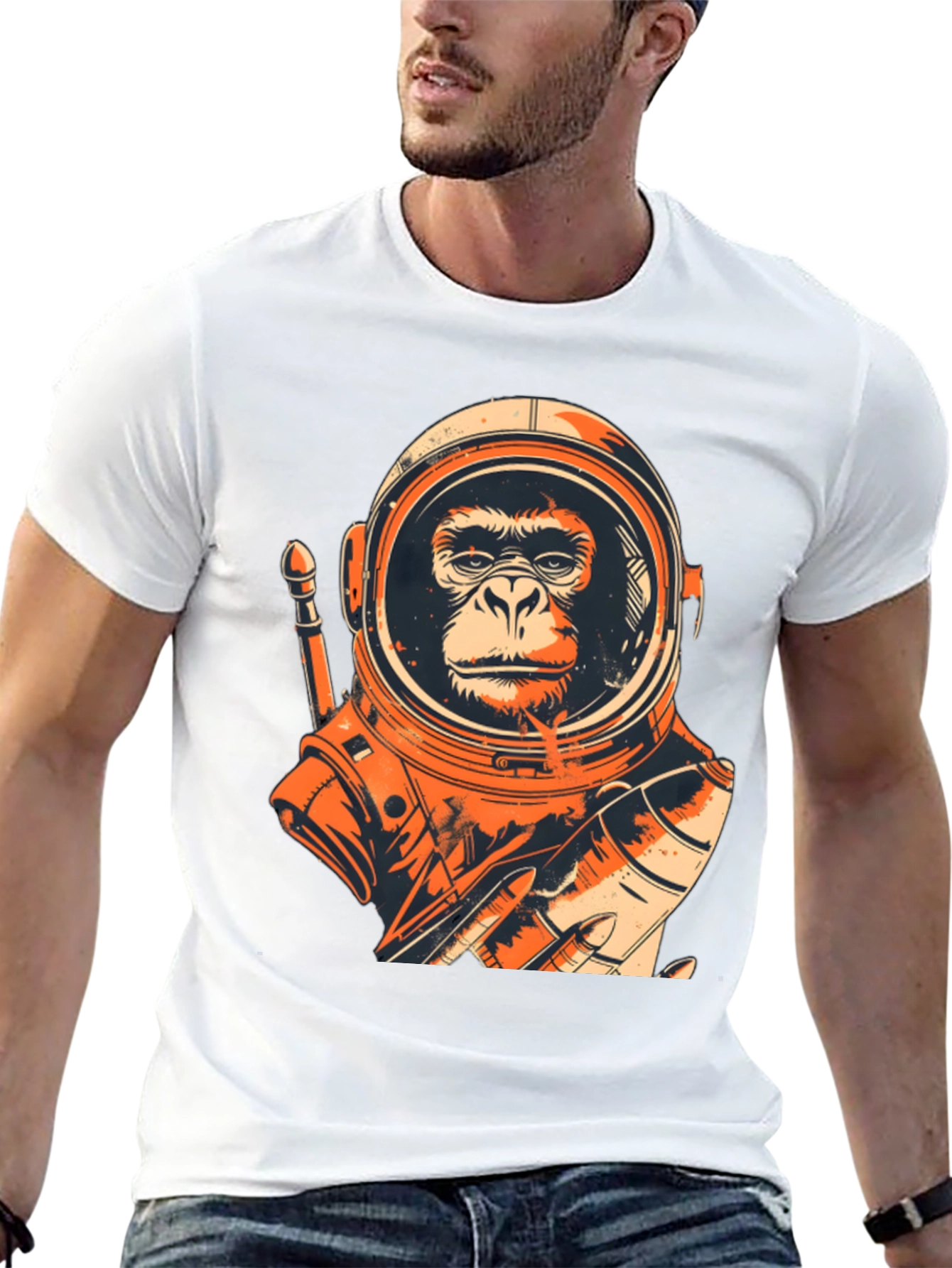 Astro Ape Graphic Tee - Unique Space Monkey Design