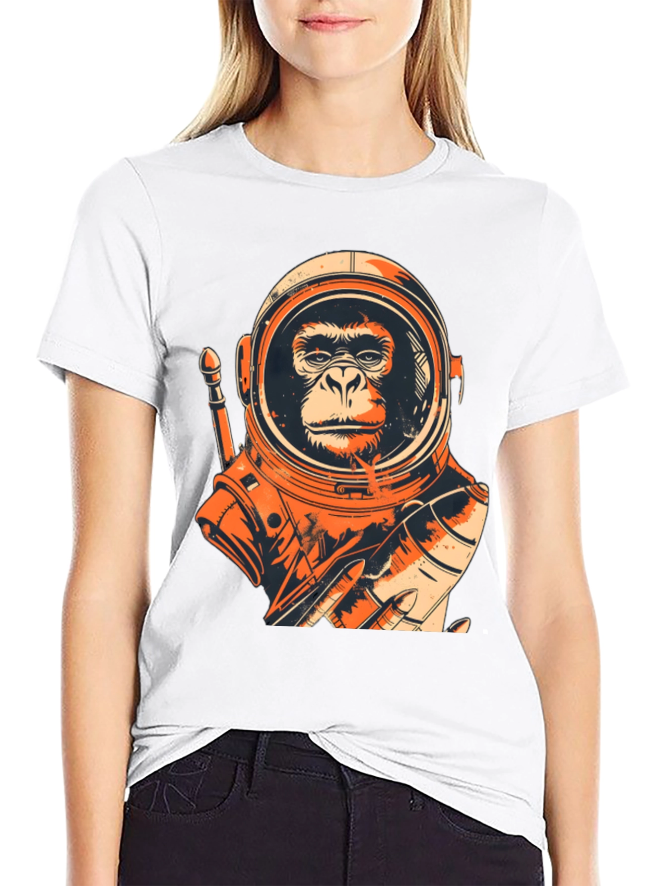 Astro Ape Graphic Tee - Unique Space Monkey Design