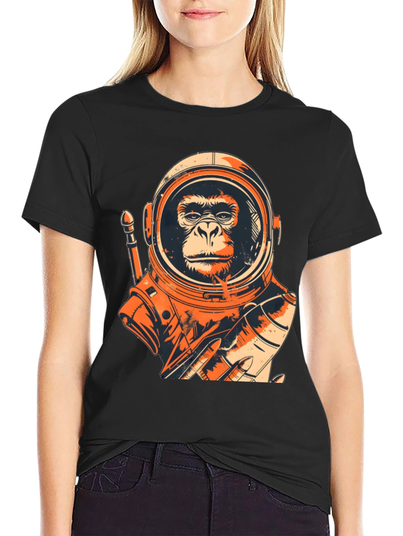 Astro Ape Graphic Tee - Unique Space Monkey Design