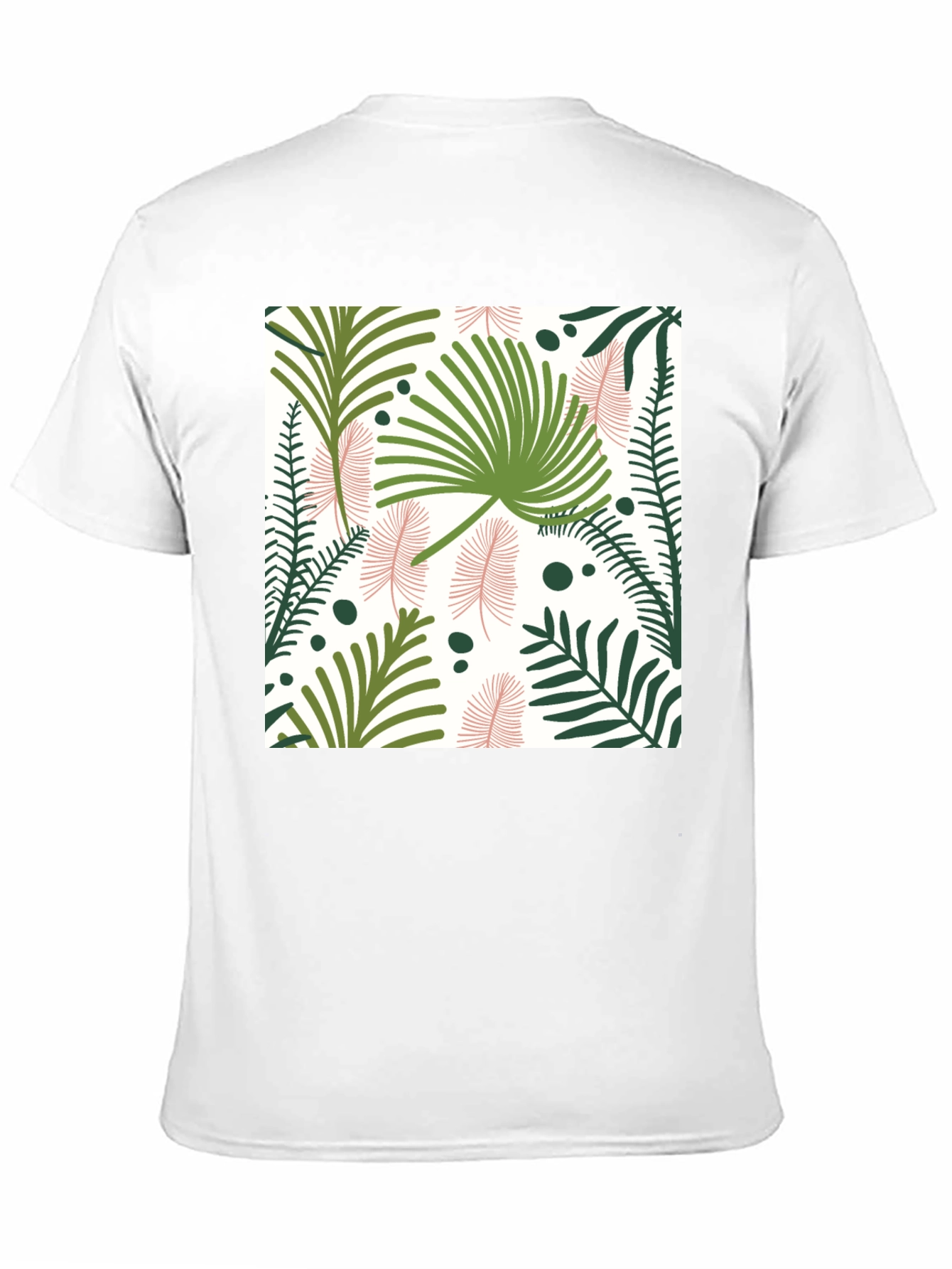 Tropical Print Black T-Shirt