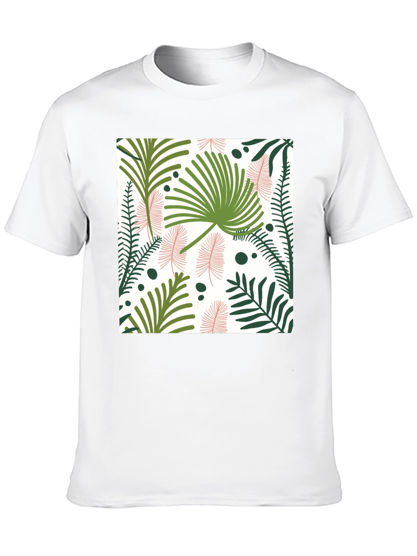 Tropical Print Black T-Shirt