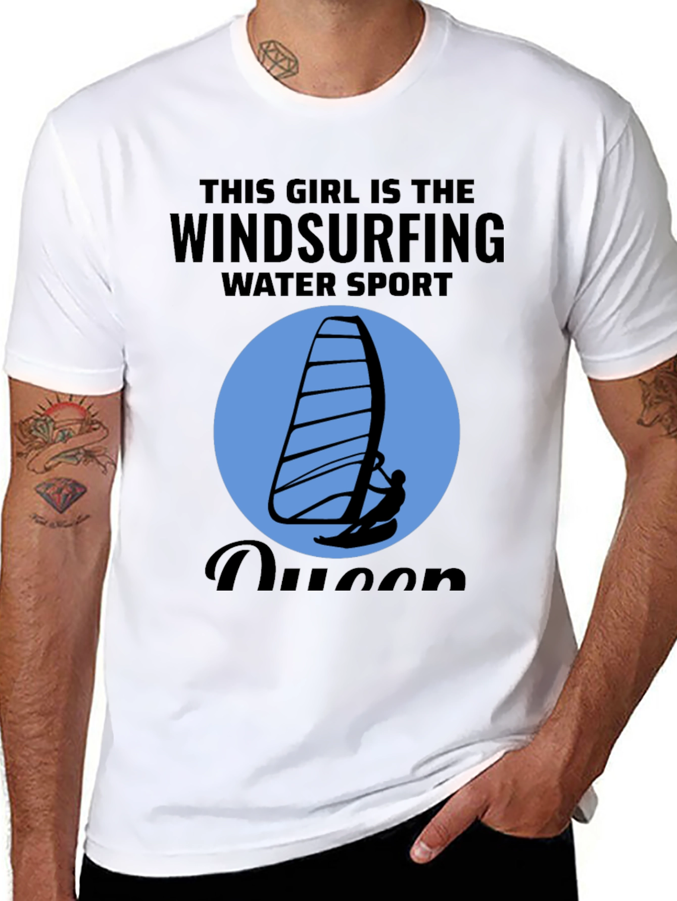 Windsurfing Queen T-Shirt - Water Sport Design