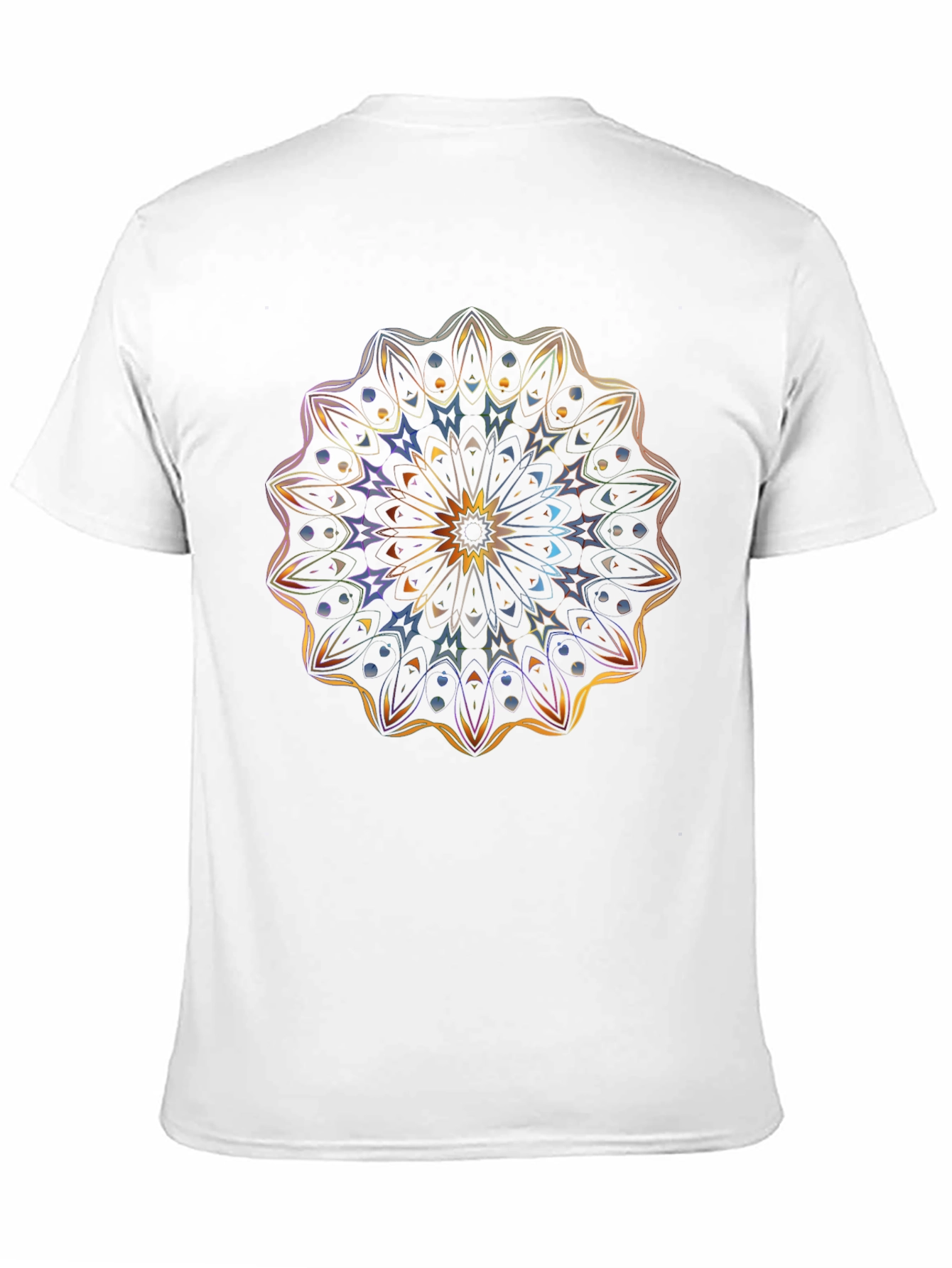 Abstract Mandala Graphic Mens Black T-Shirt