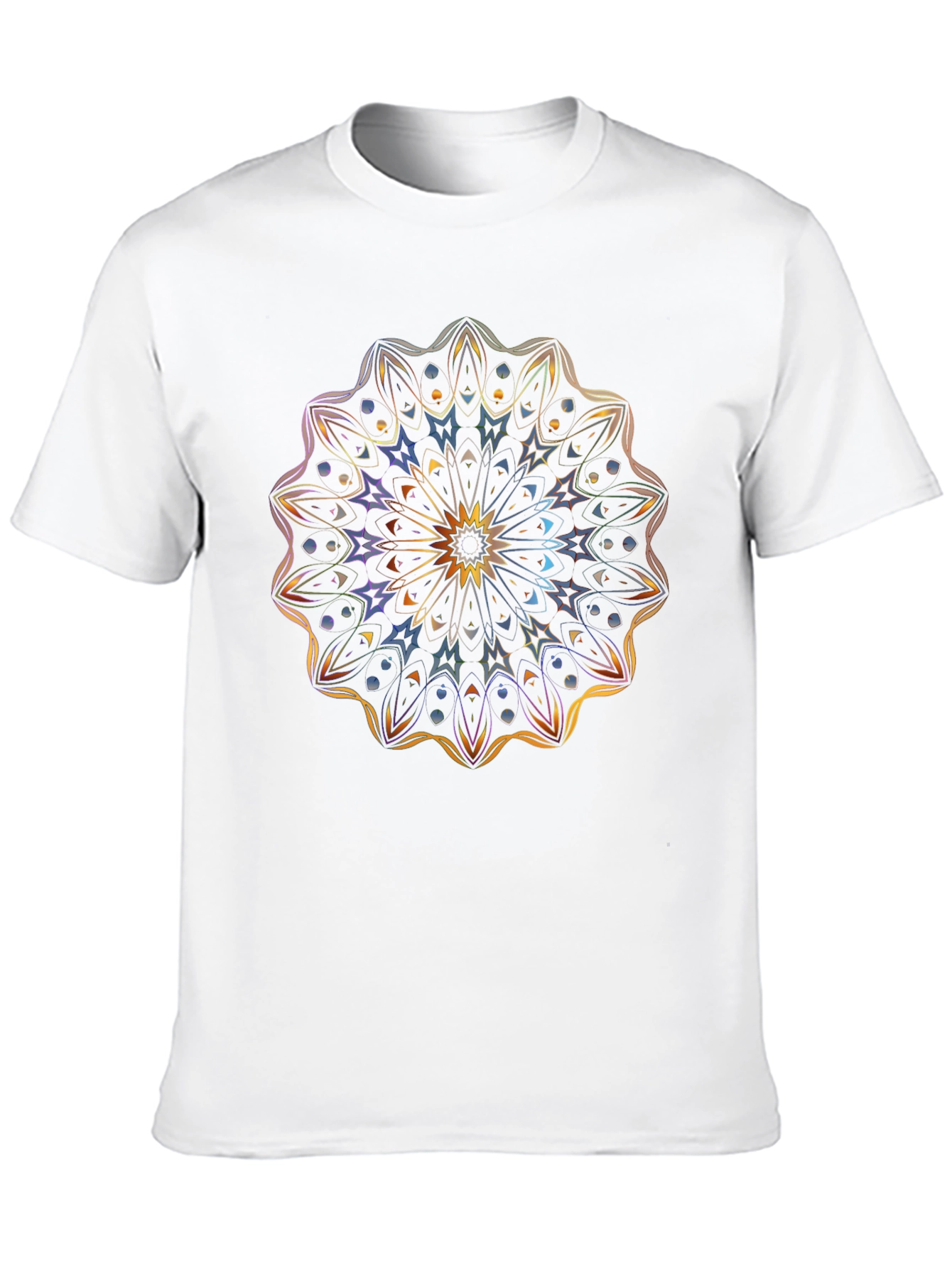 Abstract Mandala Graphic Mens Black T-Shirt