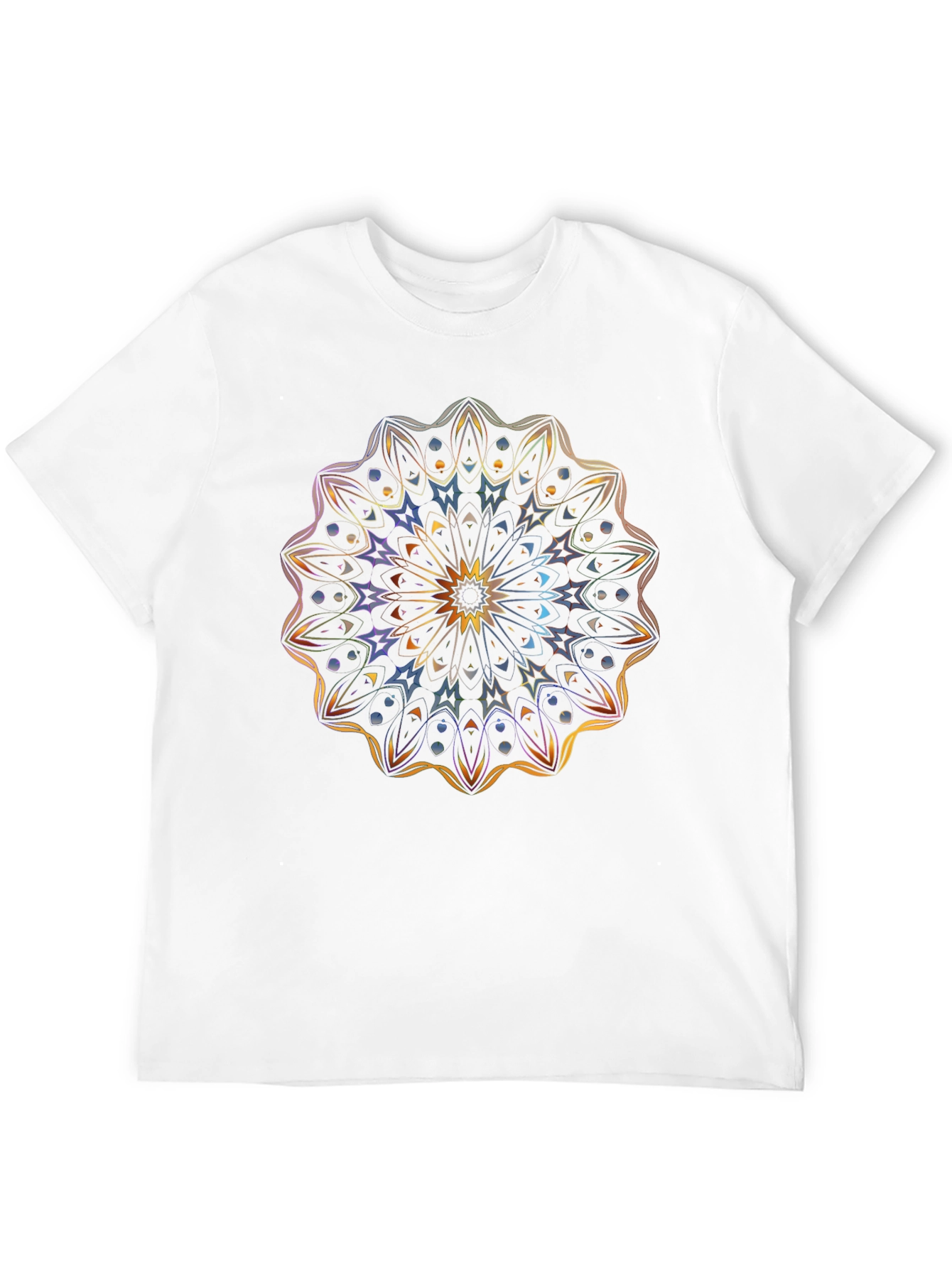 Abstract Mandala Graphic Mens Black T-Shirt