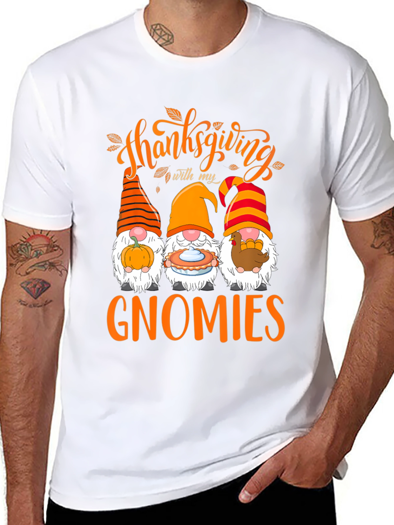 Thanksgiving Gnomies Graphic T-Shirt