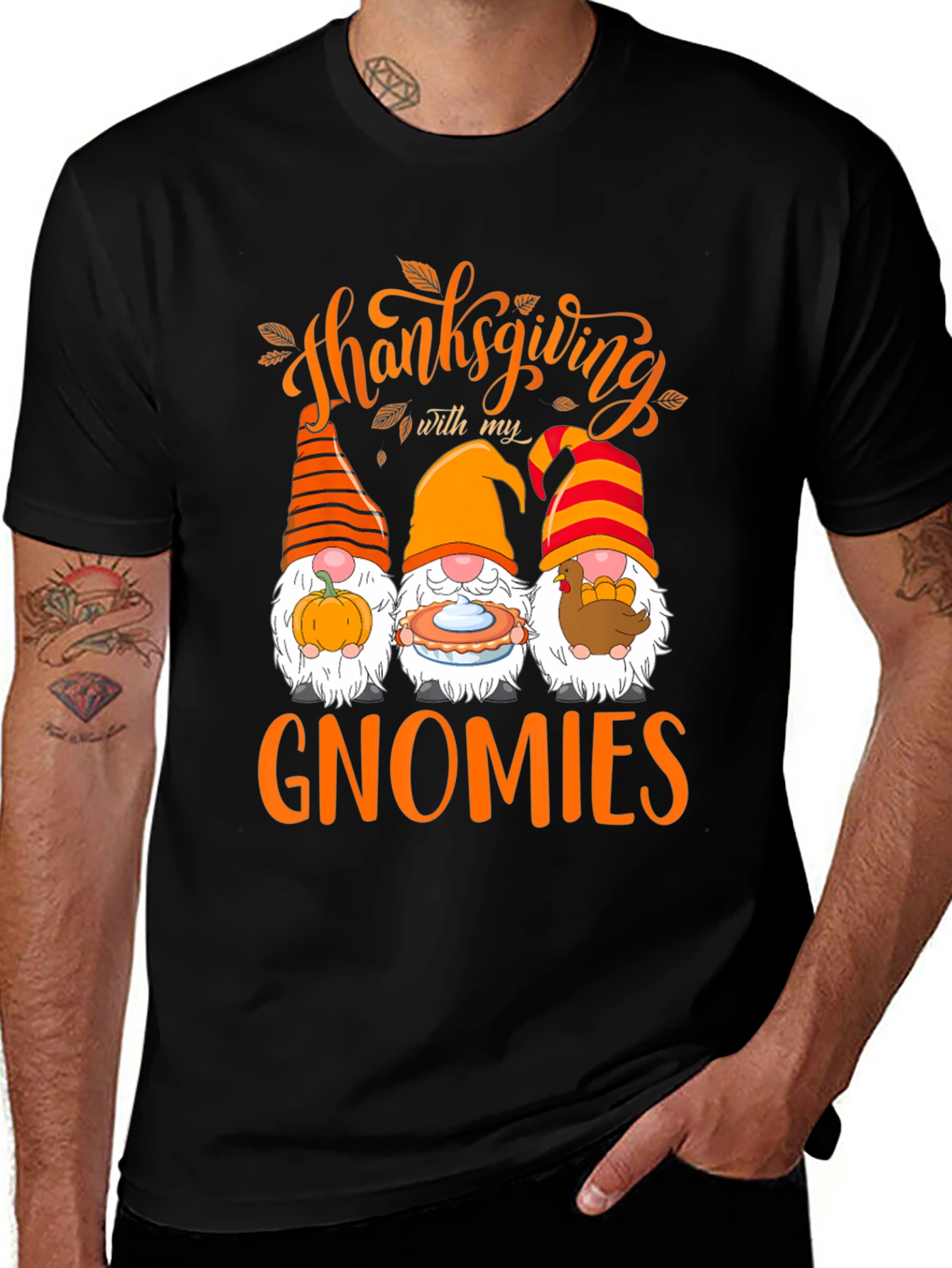 Thanksgiving Gnomies Graphic T-Shirt