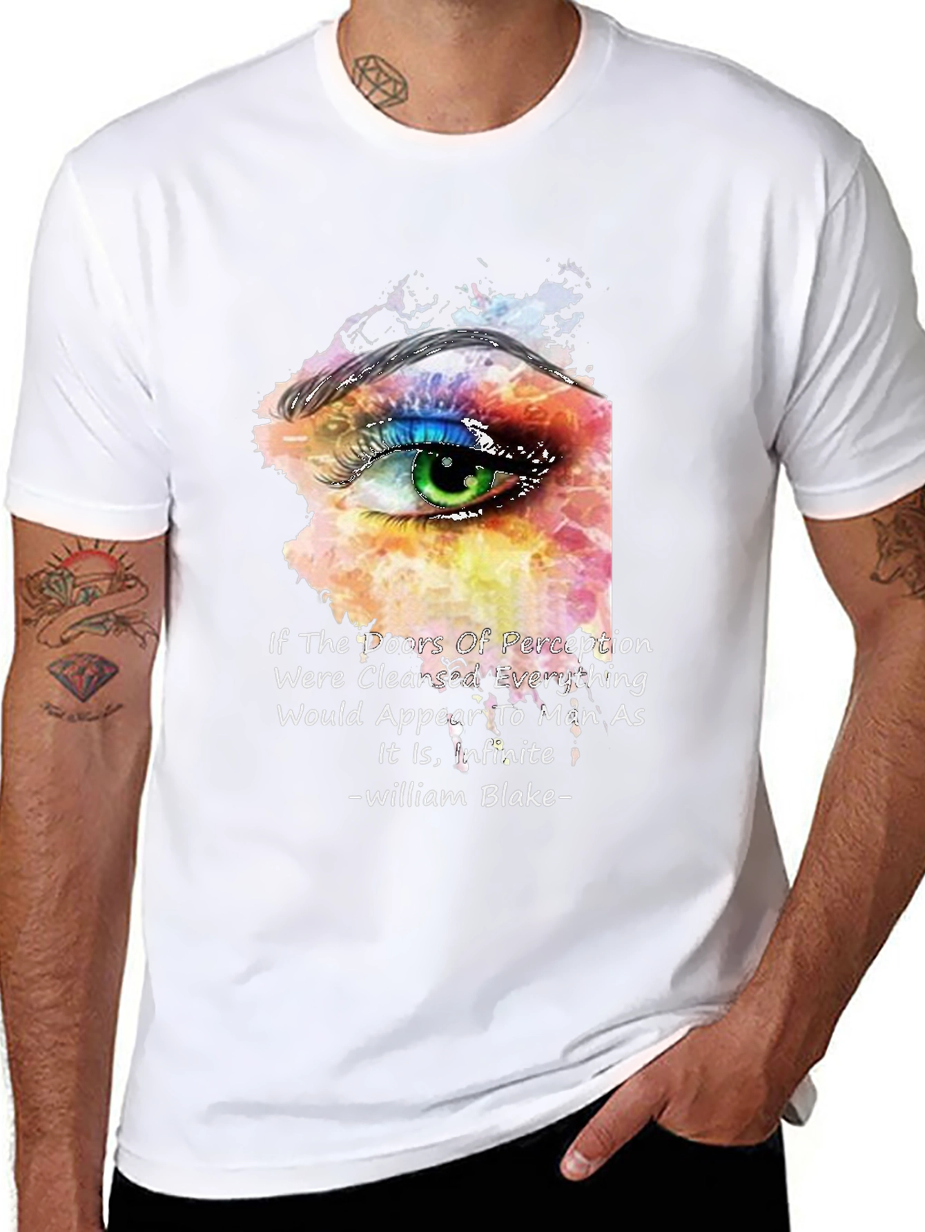 Perception Eye T-Shirt - William Blake Quote