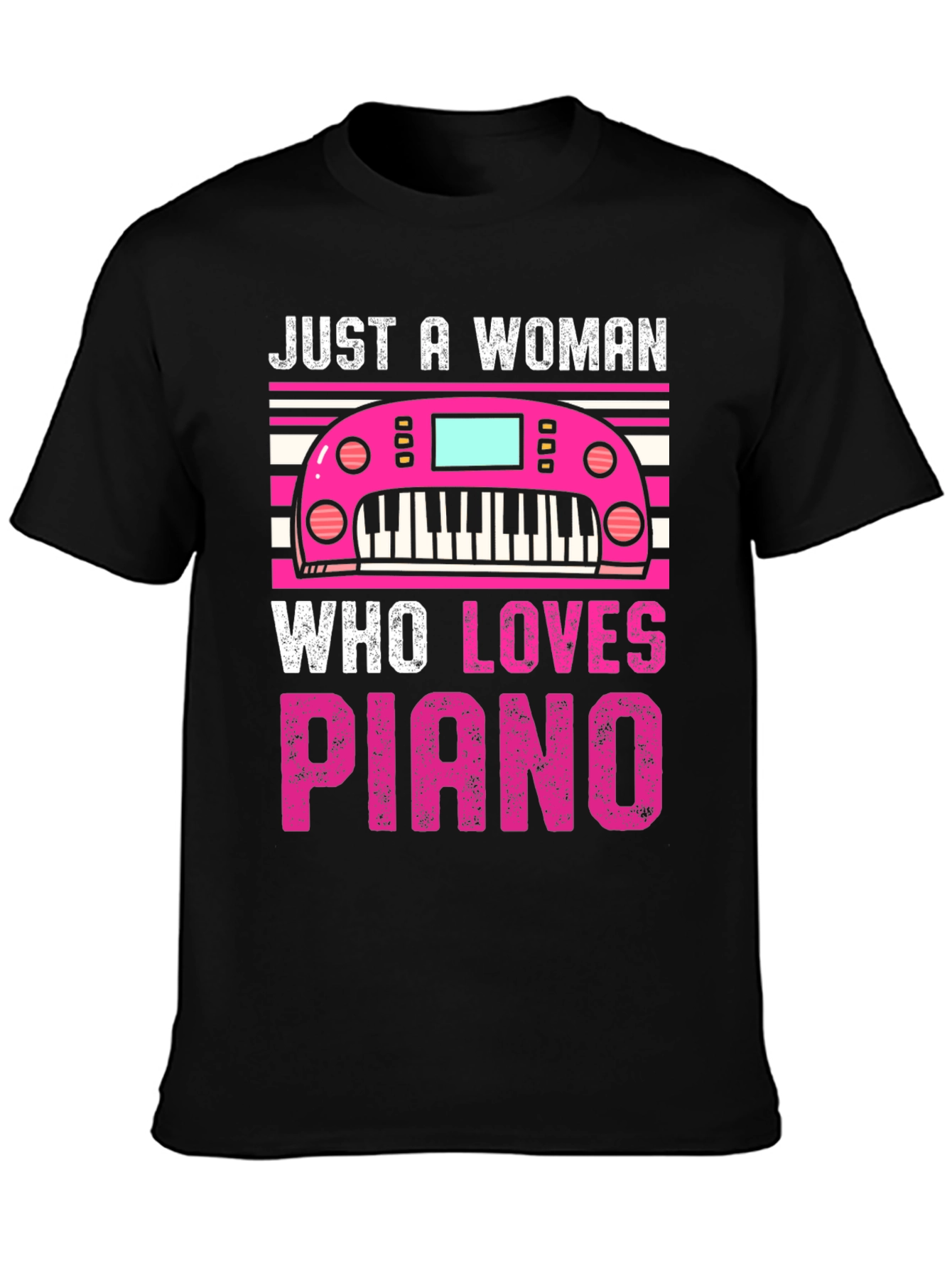 Just a Woman Who Loves Piano T-Shirt