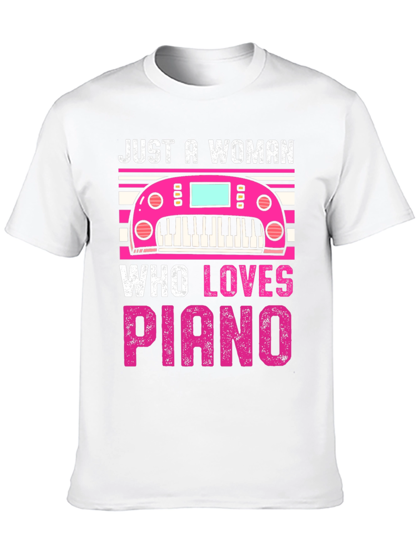 Just a Woman Who Loves Piano T-Shirt