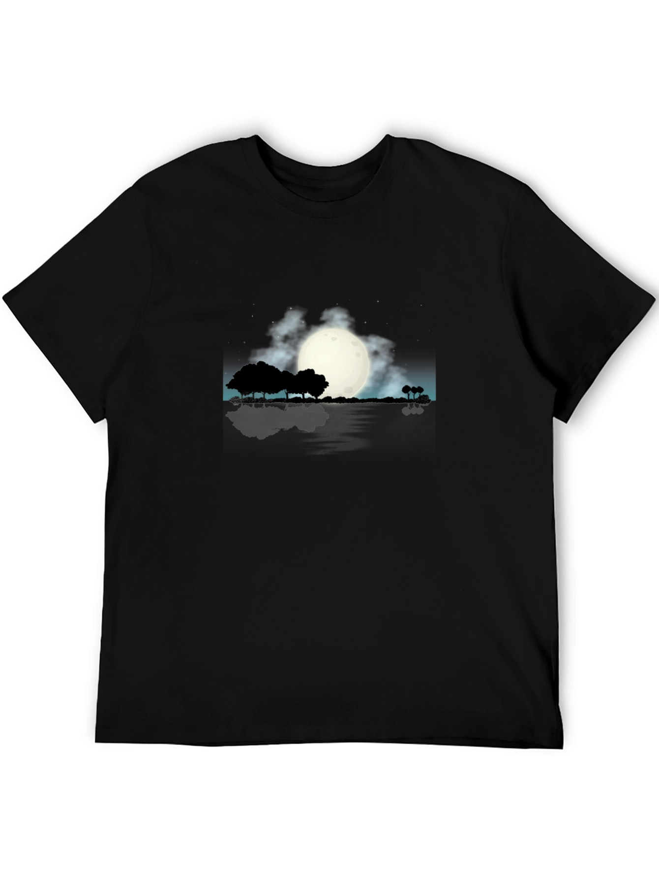 Moonlit Nightscape Graphic Tee - Soft Cotton Comfort