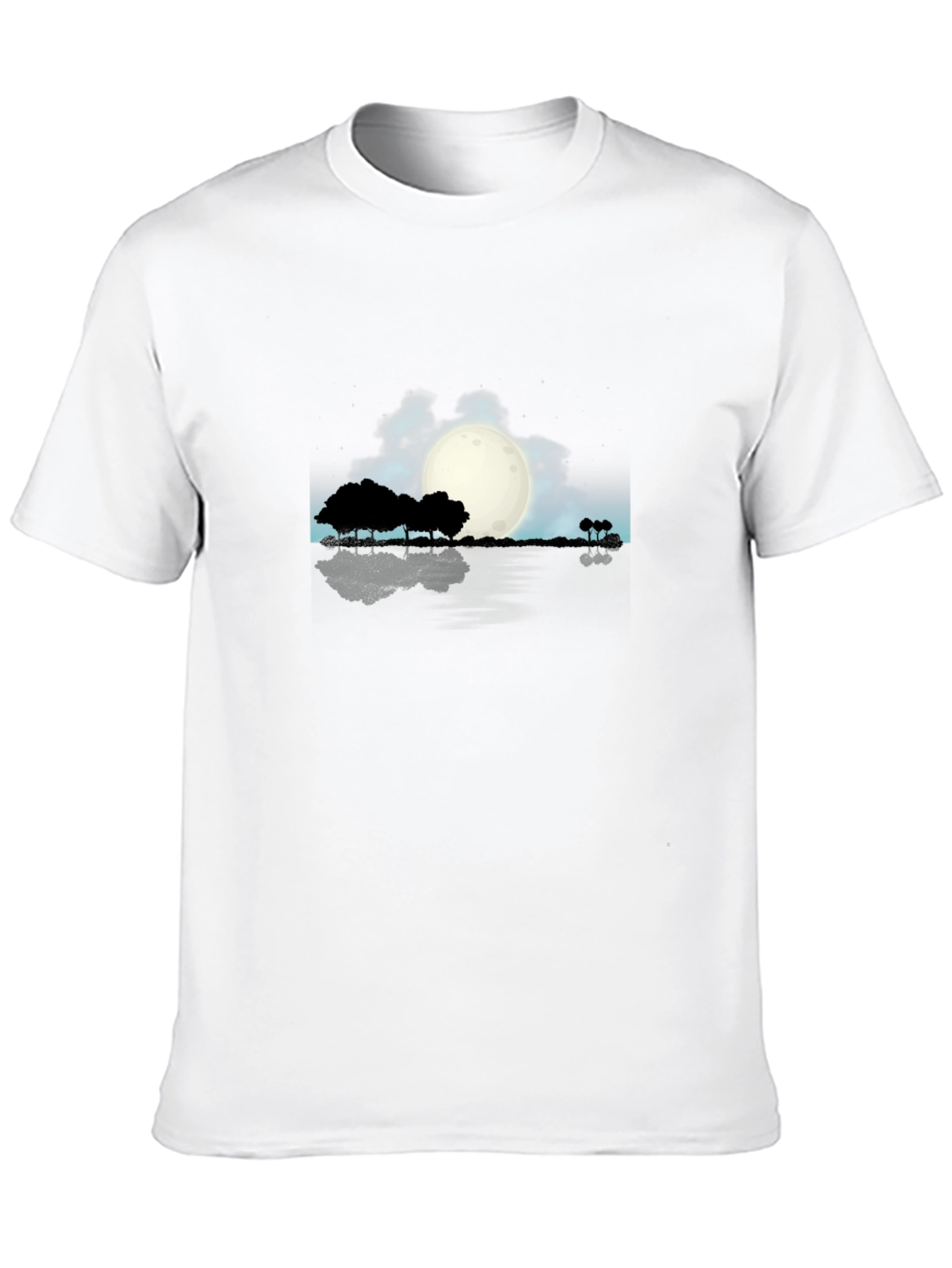 Moonlit Nightscape Graphic Tee - Soft Cotton Comfort