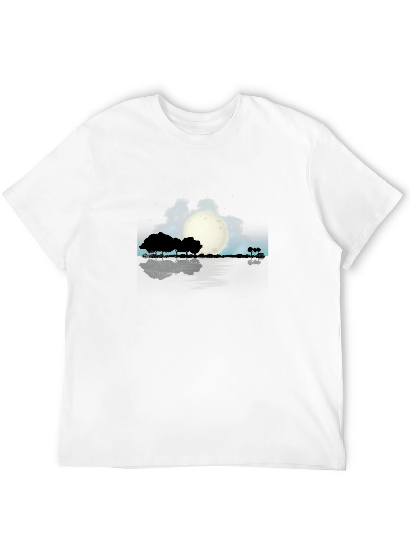 Moonlit Nightscape Graphic Tee - Soft Cotton Comfort
