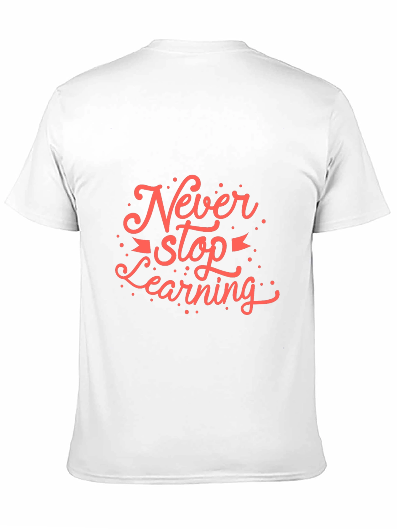 Never Stop Learning Graphic T-Shirt - Black