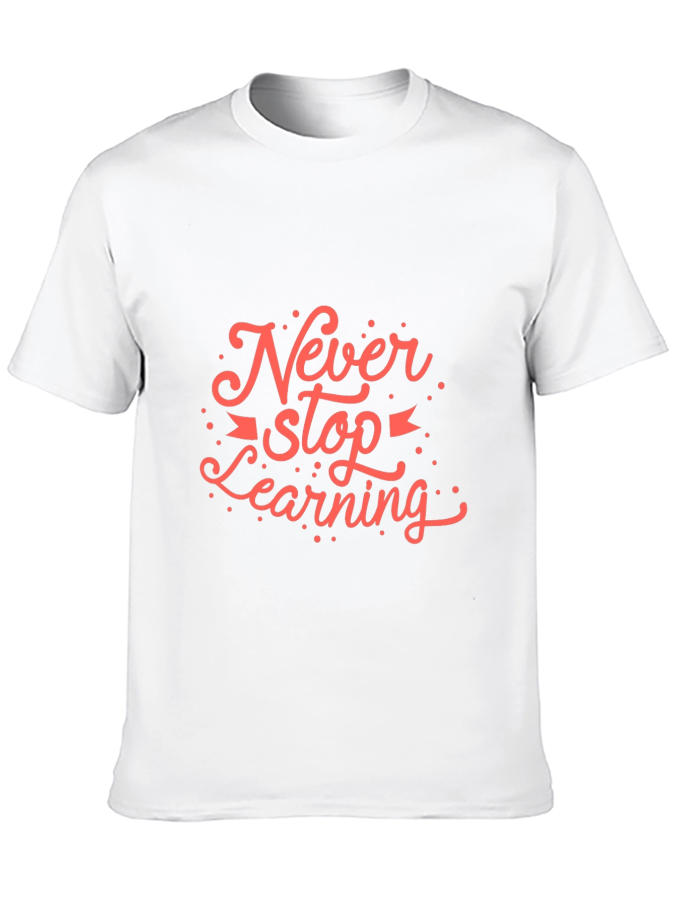 Never Stop Learning Graphic T-Shirt - Black