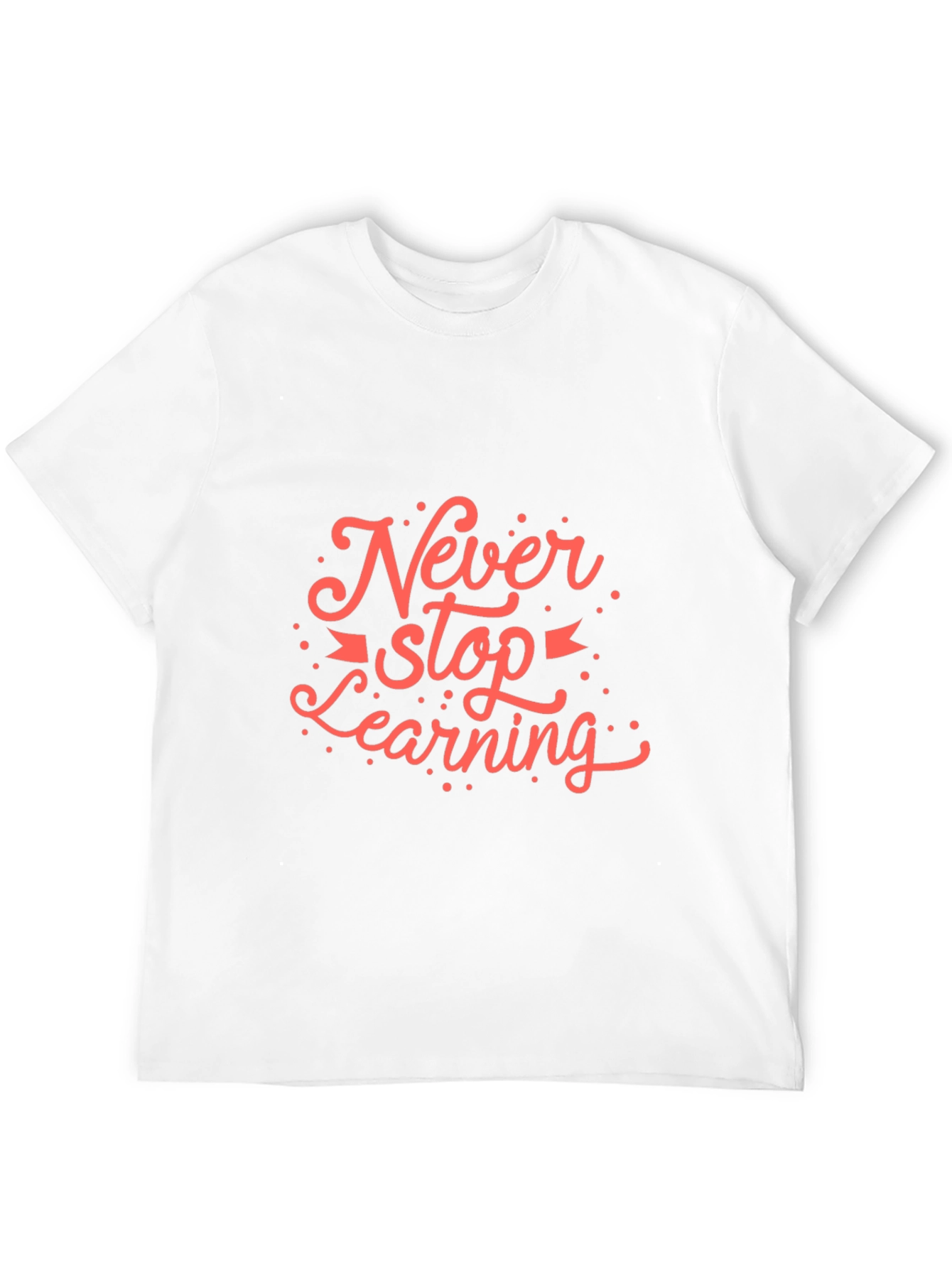 Never Stop Learning Graphic T-Shirt - Black